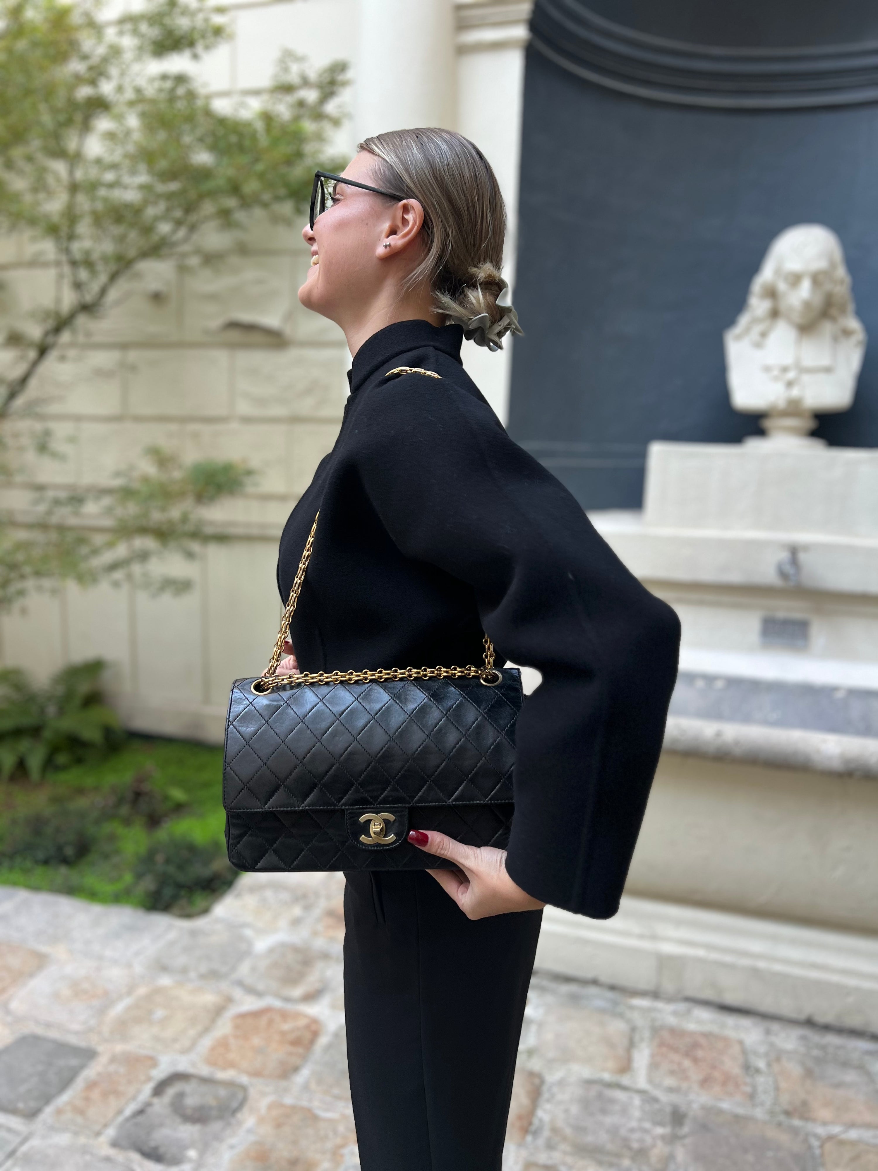 Chanel - Double Flap bag with rice-grain chain