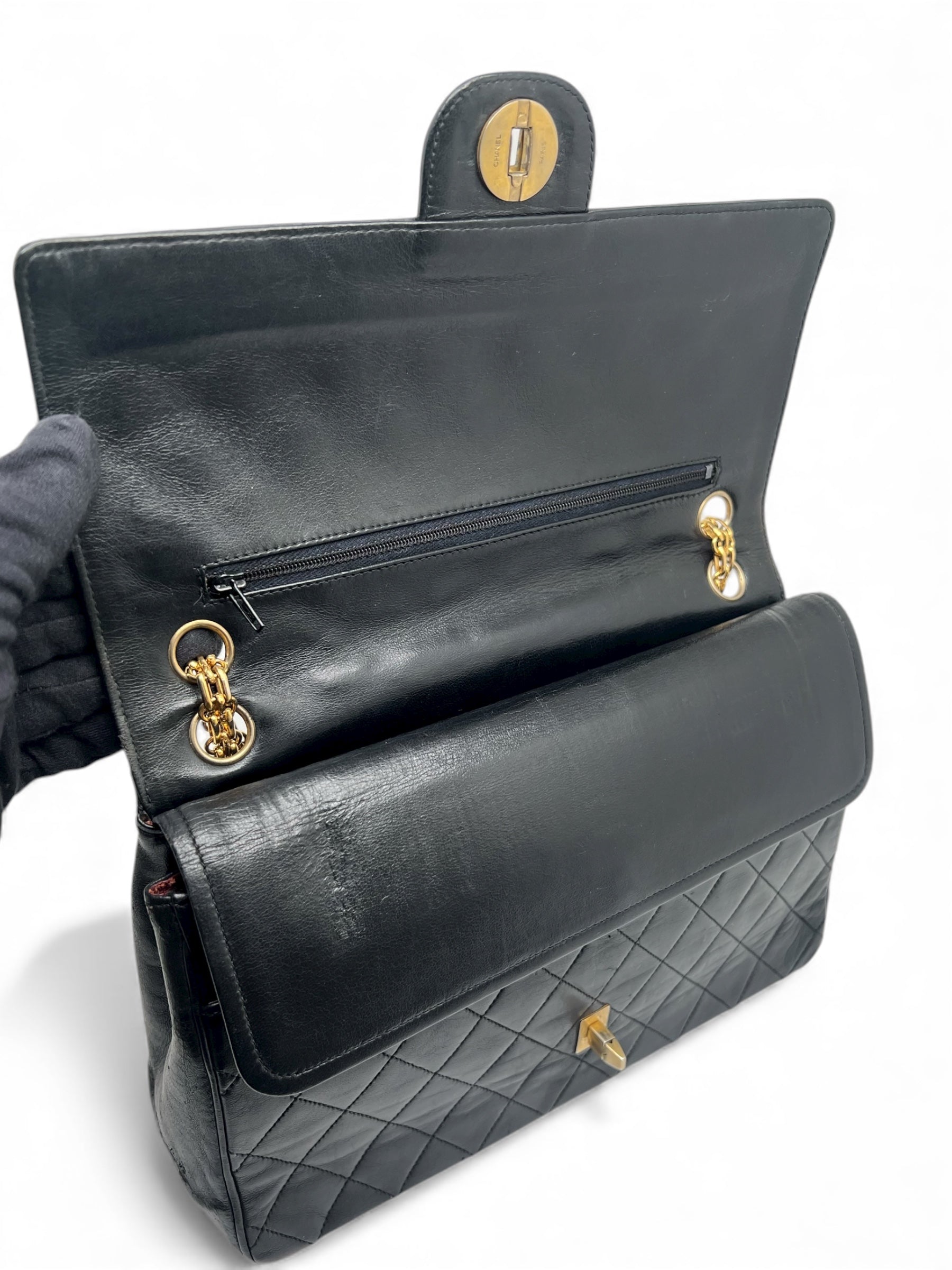 Chanel - Double Flap bag with rice-grain chain