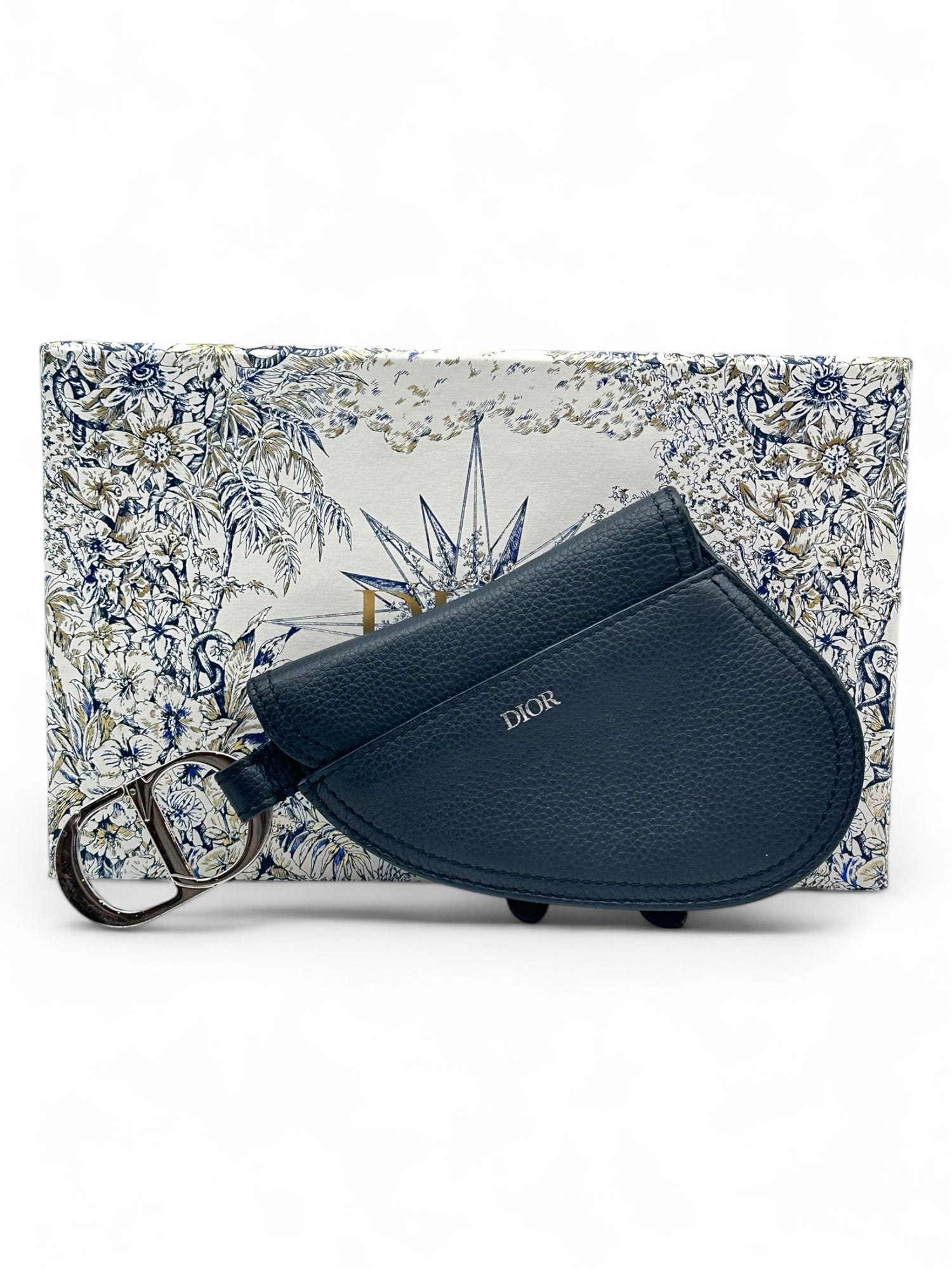 Dior - Porte monnaie Saddle bleu marine