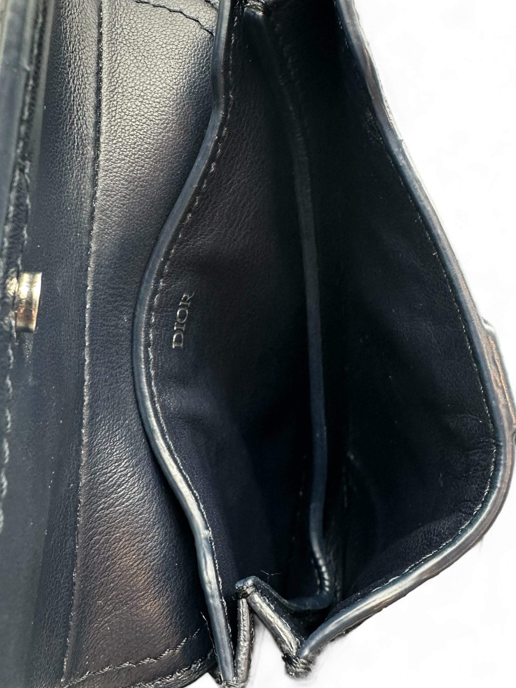 Dior - Porte monnaie Saddle bleu marine