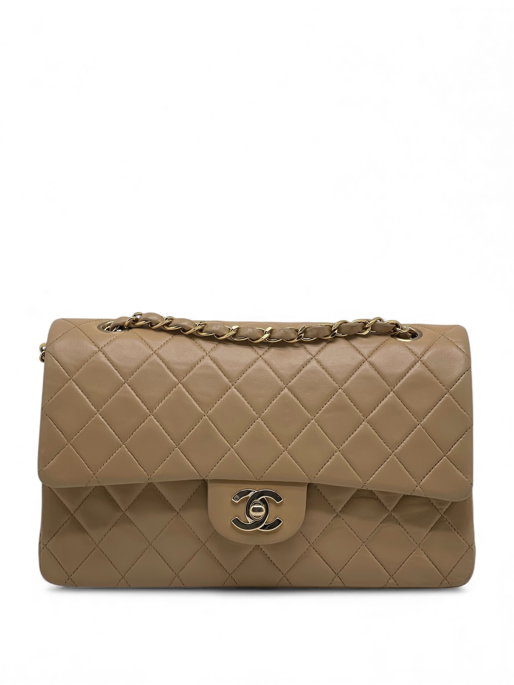 Chanel - Sac Timeless 25 Double Flap beige