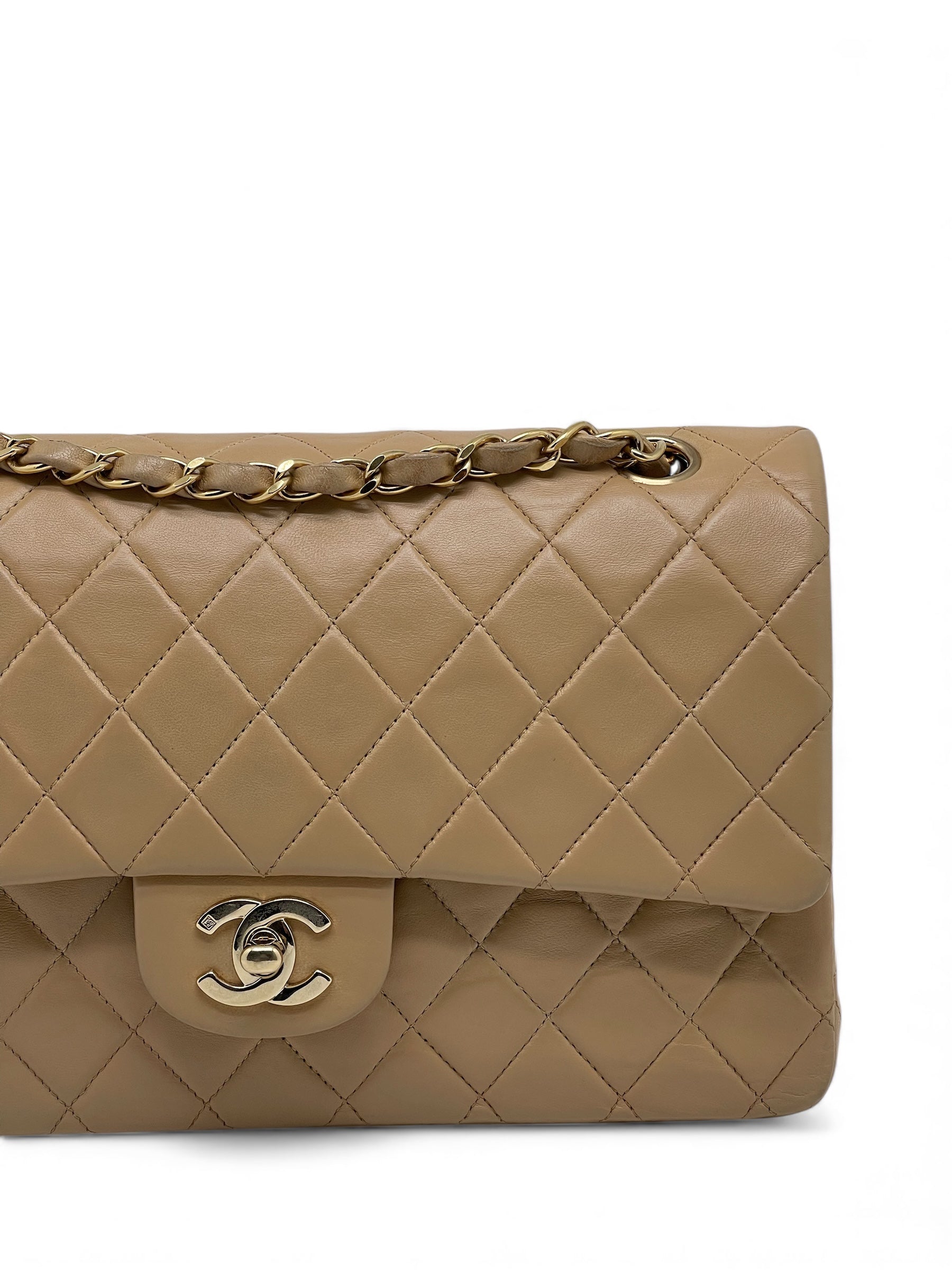 Chanel - Sac Timeless 25 Double Flap beige