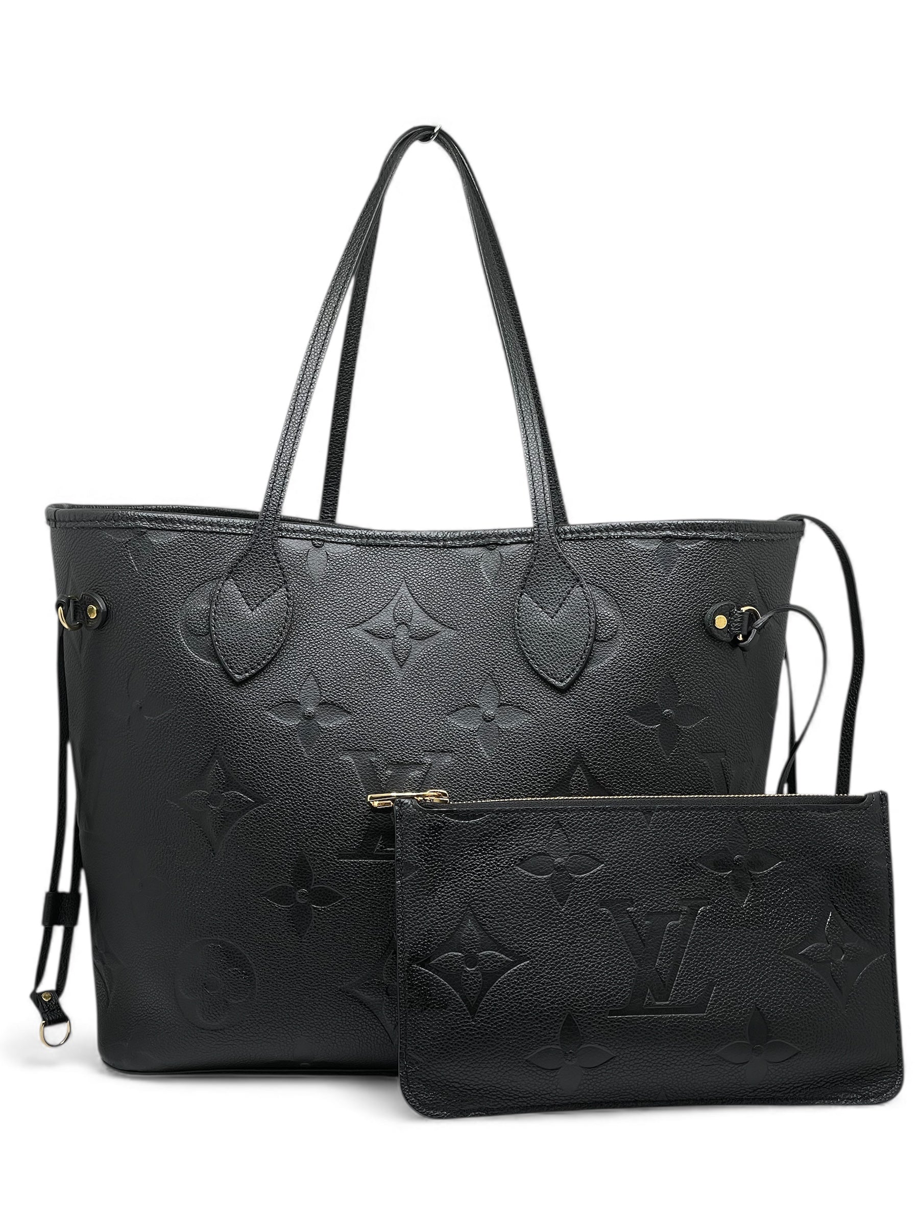 Louis Vuitton - Tasche Neverfull MM Prägung schwarz