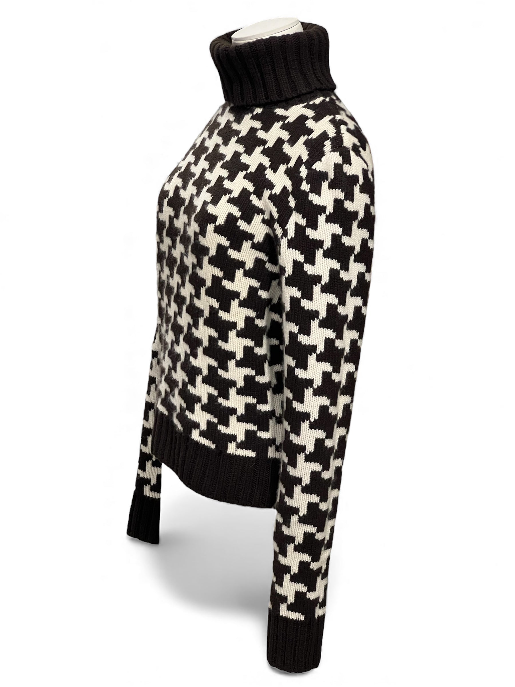 Céline - Pull, Col roulé en cachemire marron T40