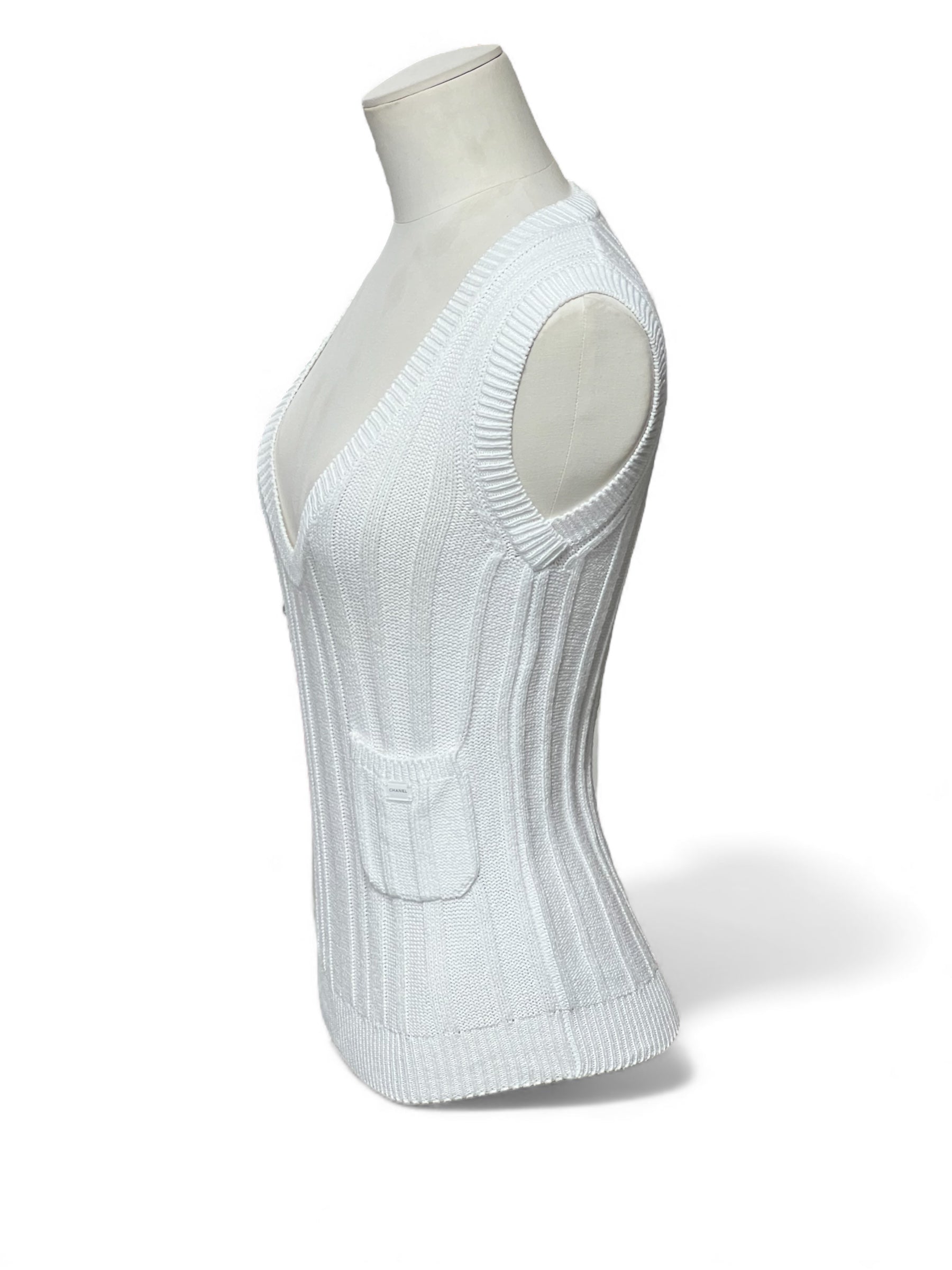 Chanel - Débardeur blanc T34
