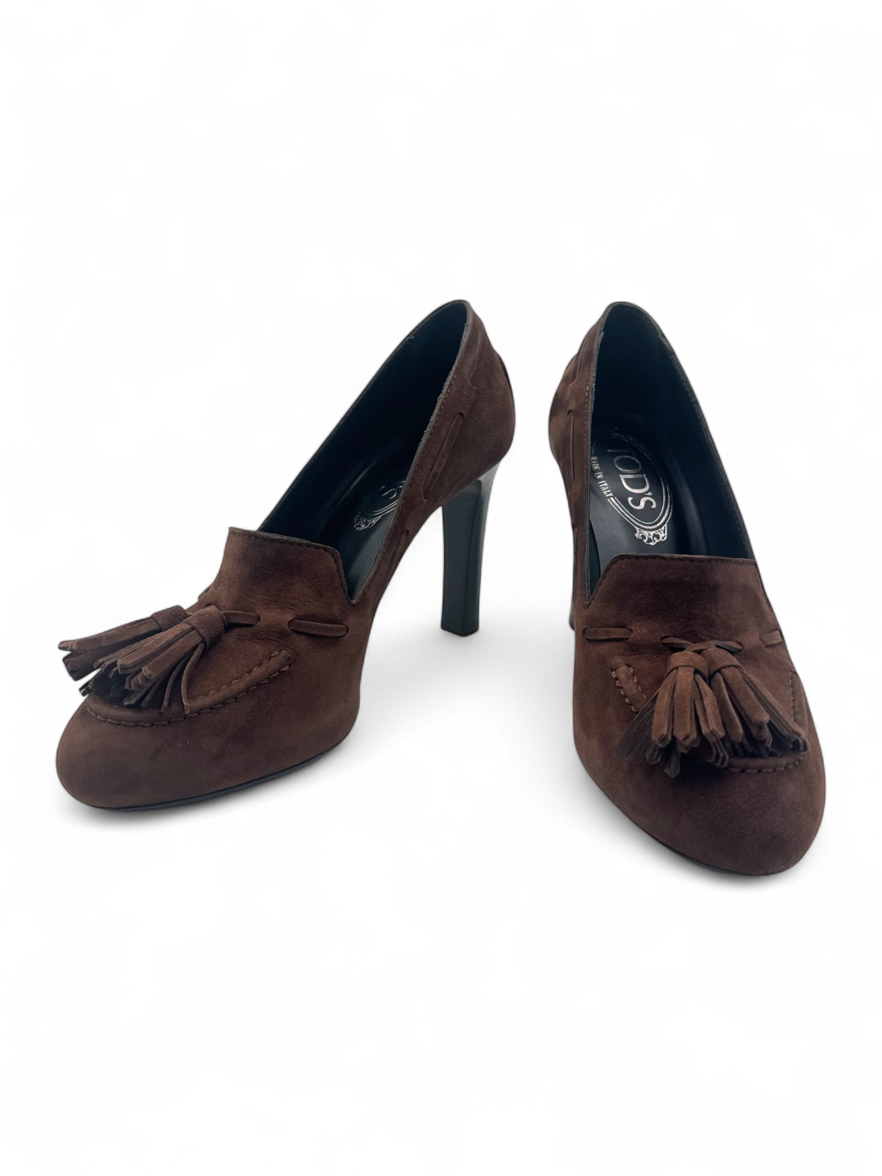 Tods - Mocassini con tacco marroni T36