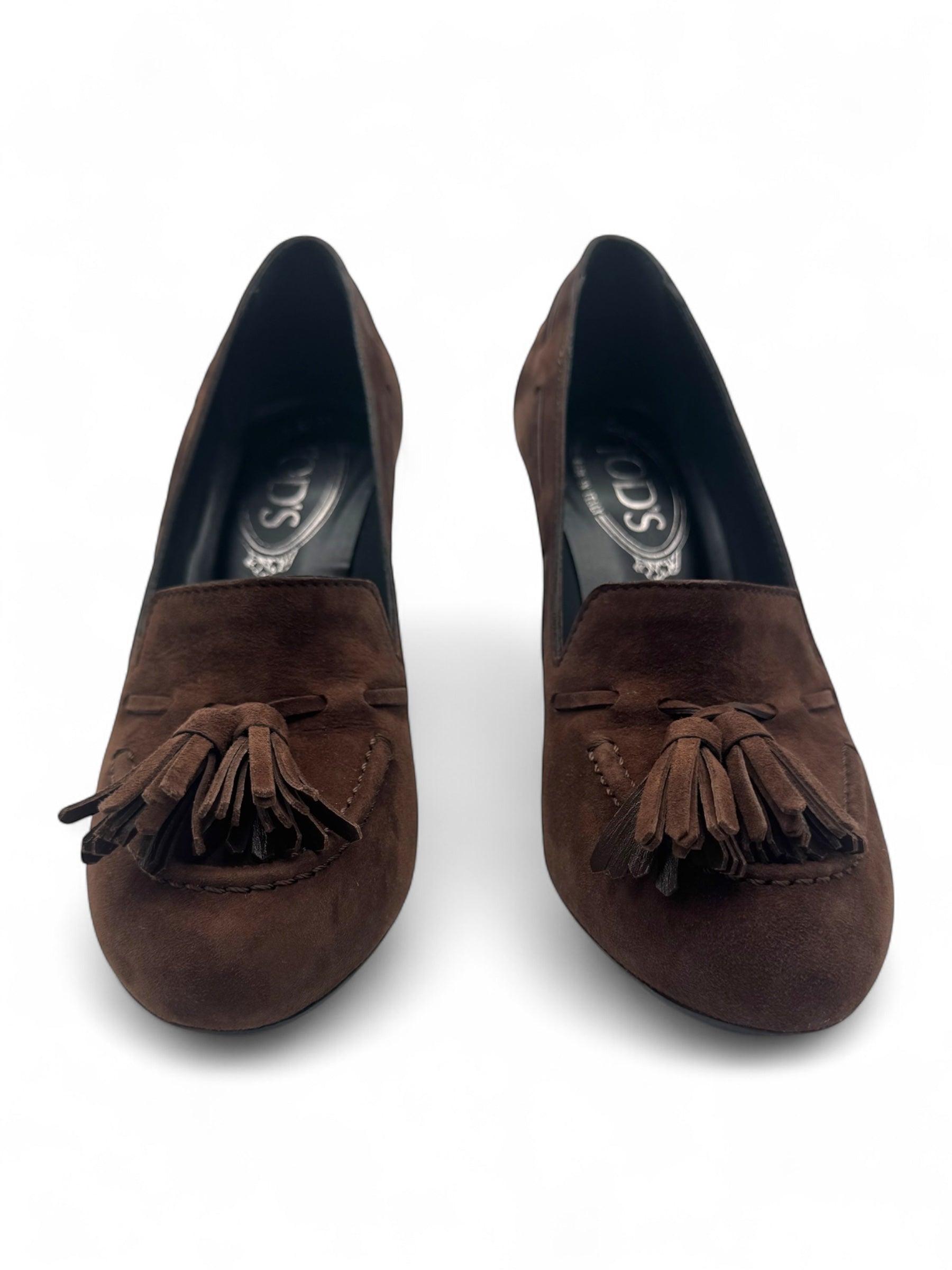 Tods - Mocassini con tacco marroni T36