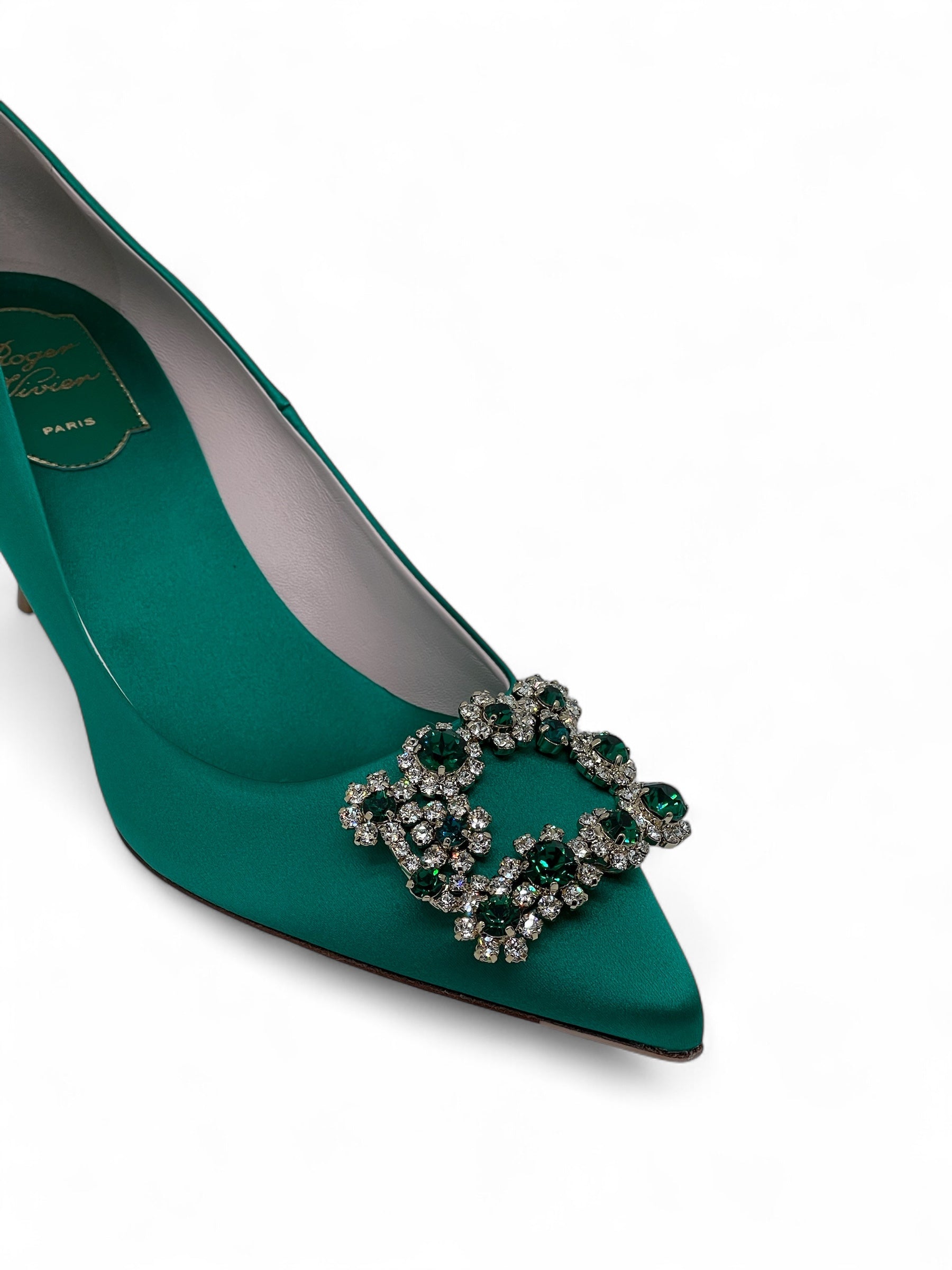Roger Vivier - Escarpins vert émeraude T38,5