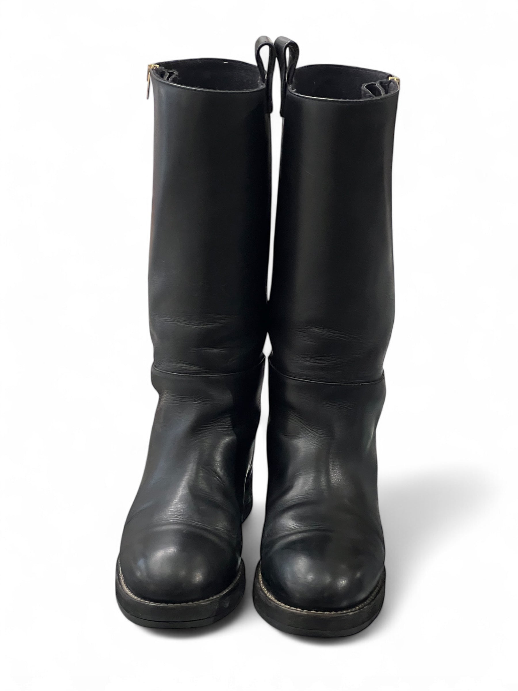 Marni - Bottes motardes avec zip T38,5/39