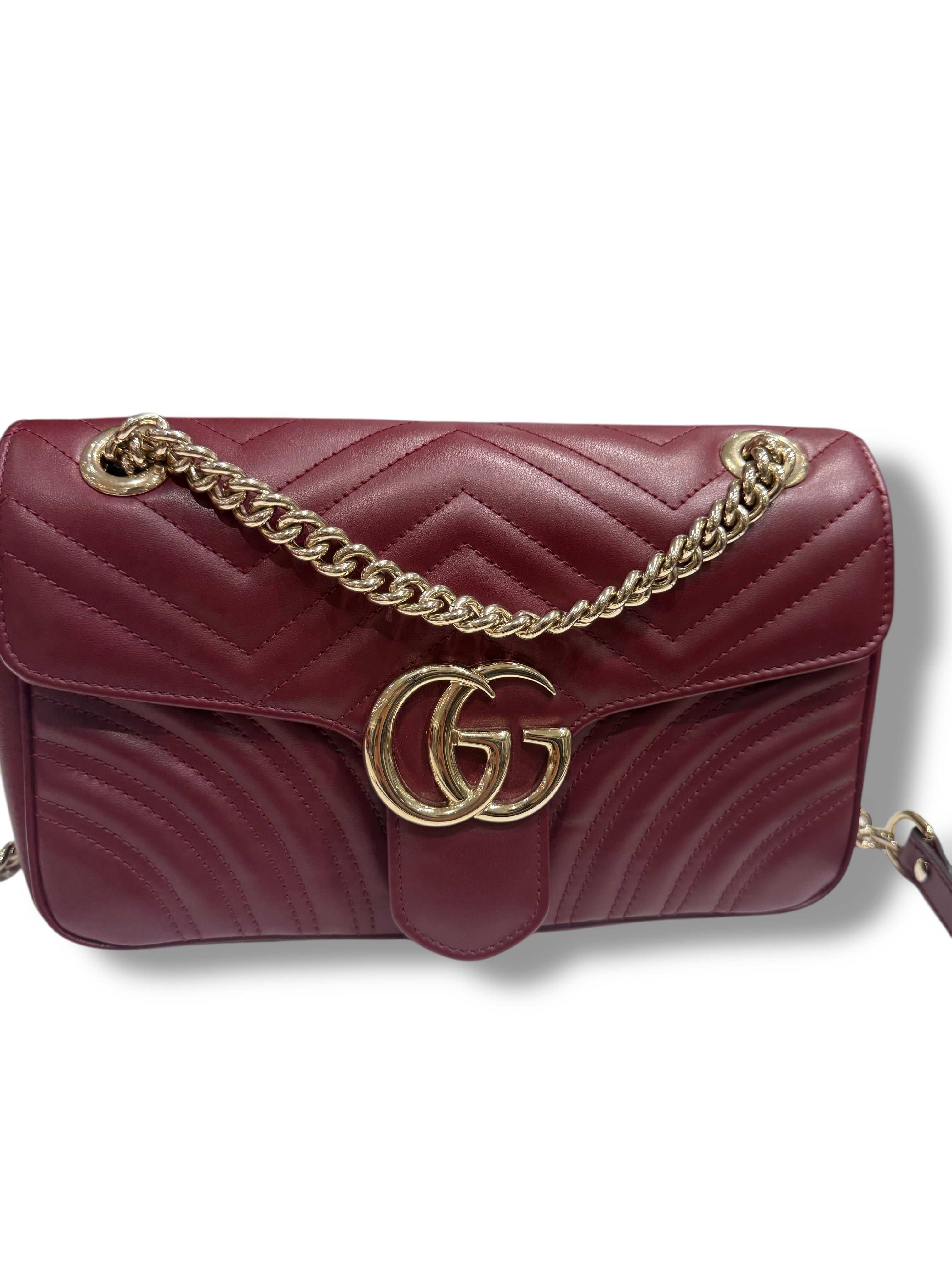 Gucci - Sac GG Marmont MM Bordeaux