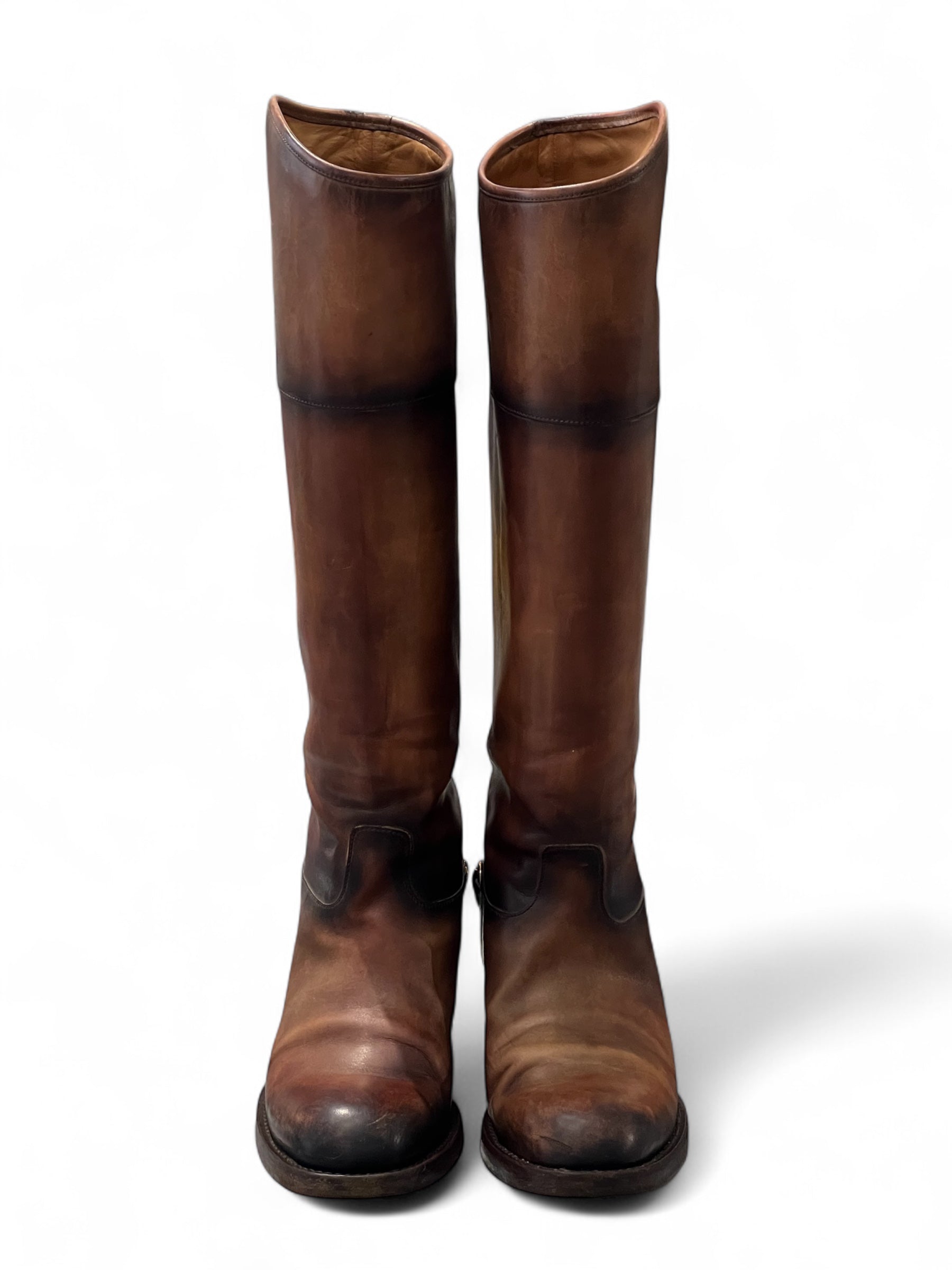 Gucci - Hohe Stiefel mit braunem Gebiss Gr. 38