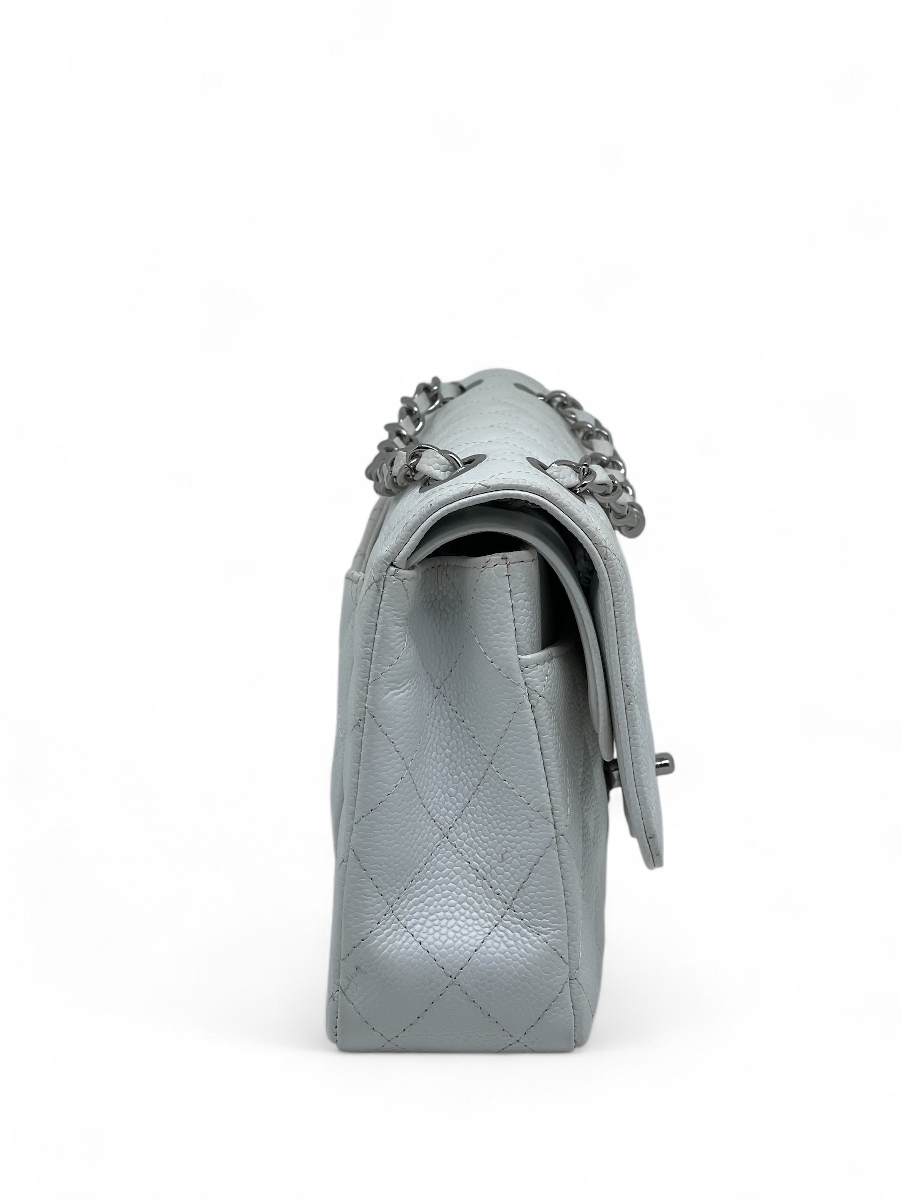 Chanel - Sac Timeless 25 cuir caviar blanc
