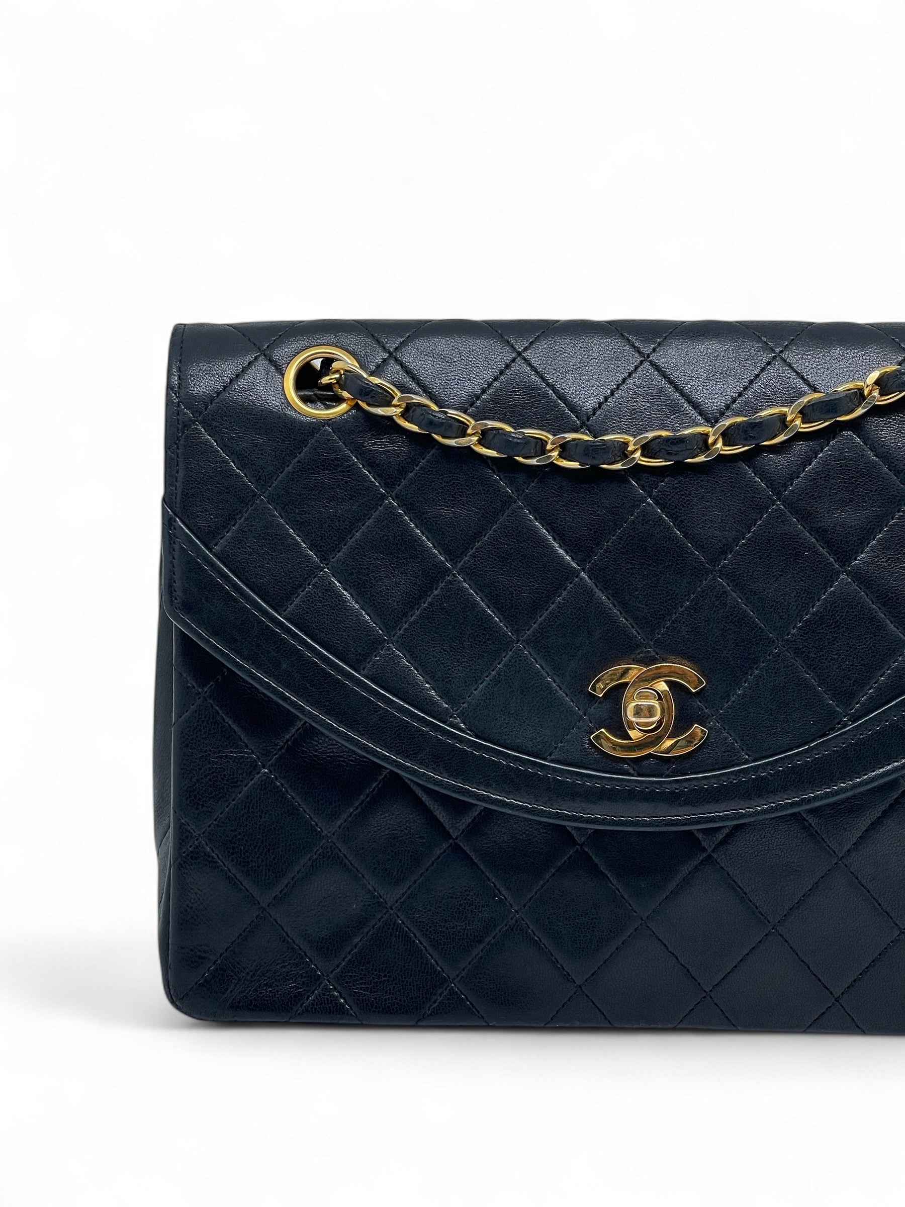 Chanel - Vintage gesteppte schwarze Tasche