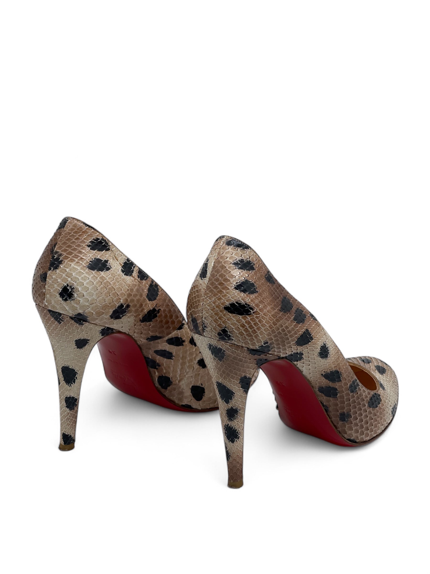 Christian Louboutin - Escarpins en python T39