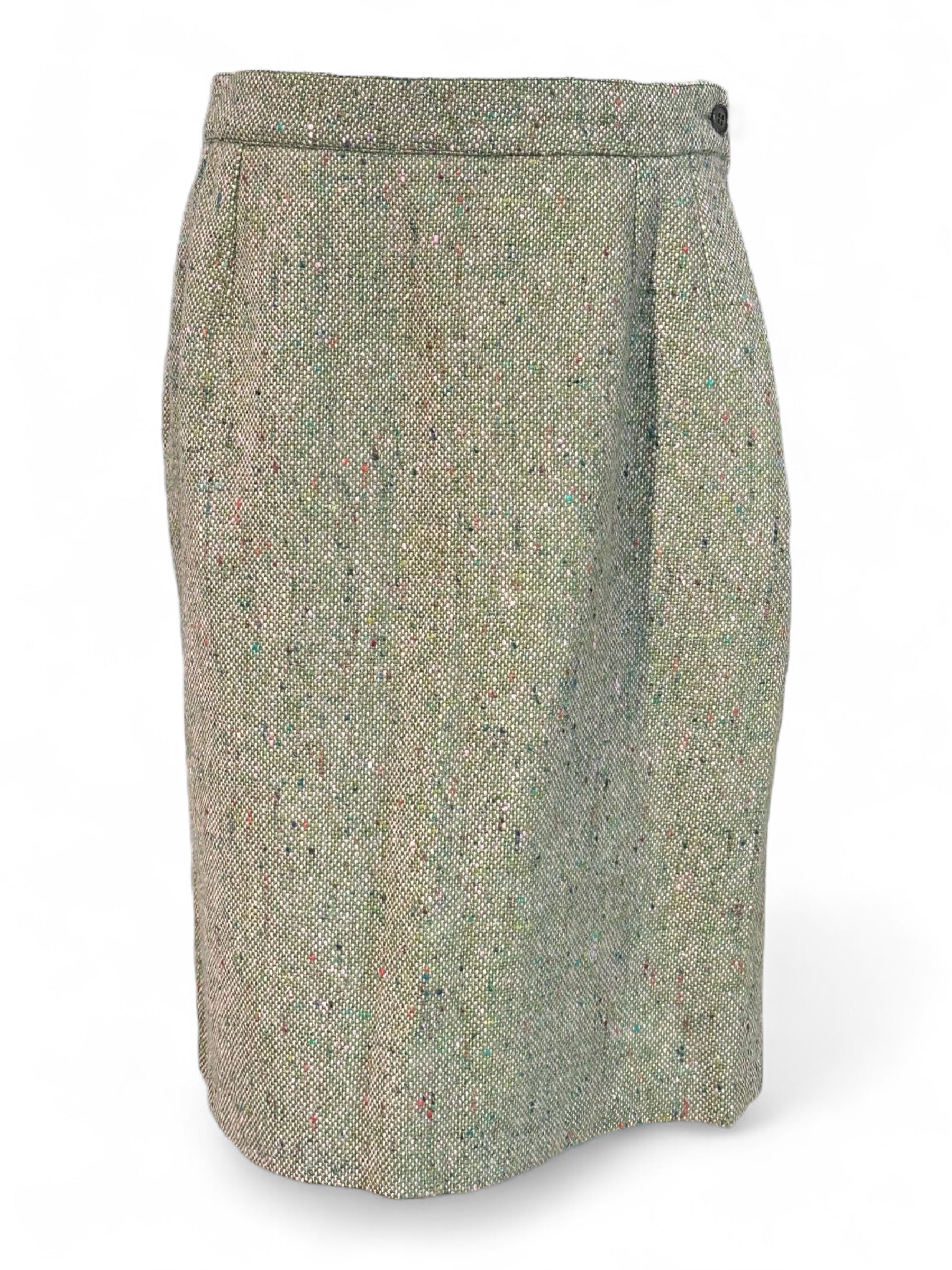 Yves Saint Laurent - Ensemble en laine blazer et jupe T42