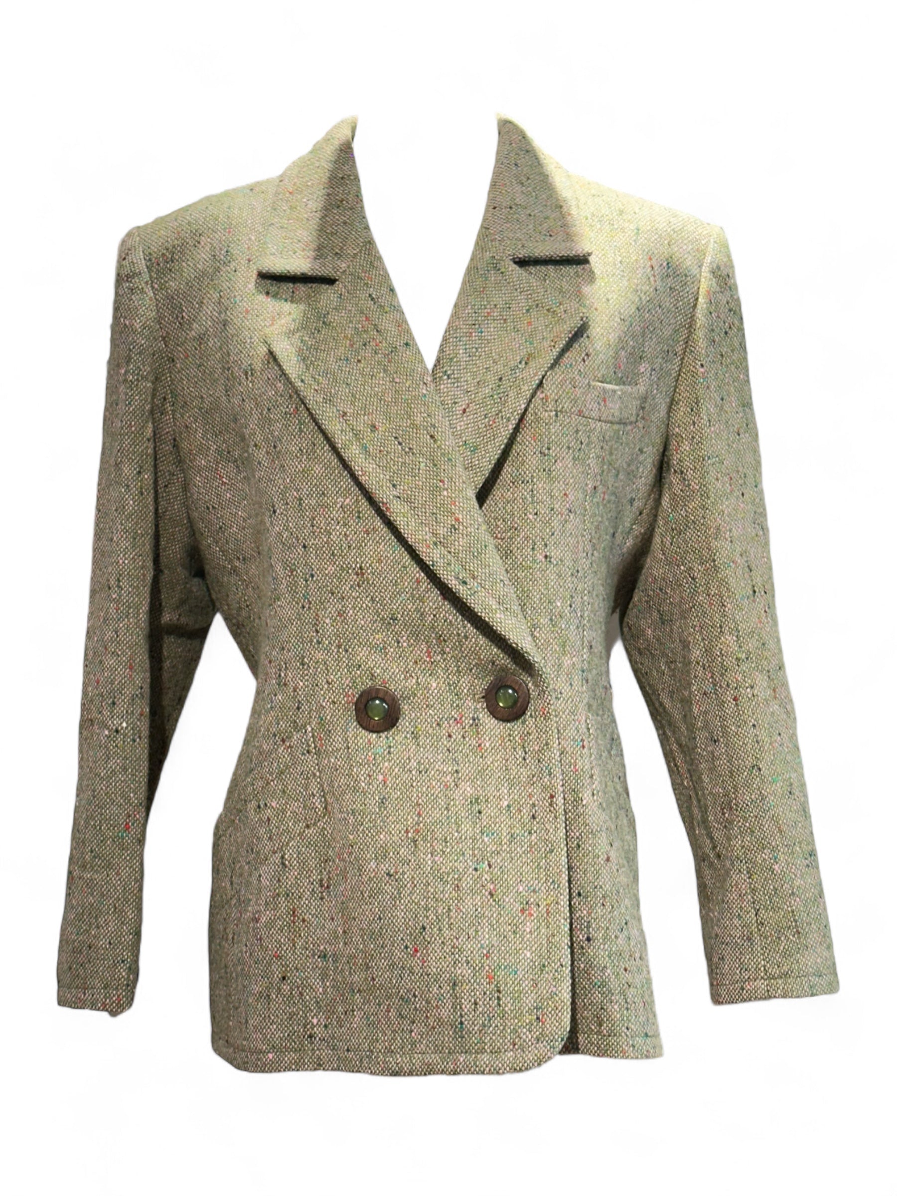 Yves Saint Laurent - Ensemble en laine blazer et jupe T42
