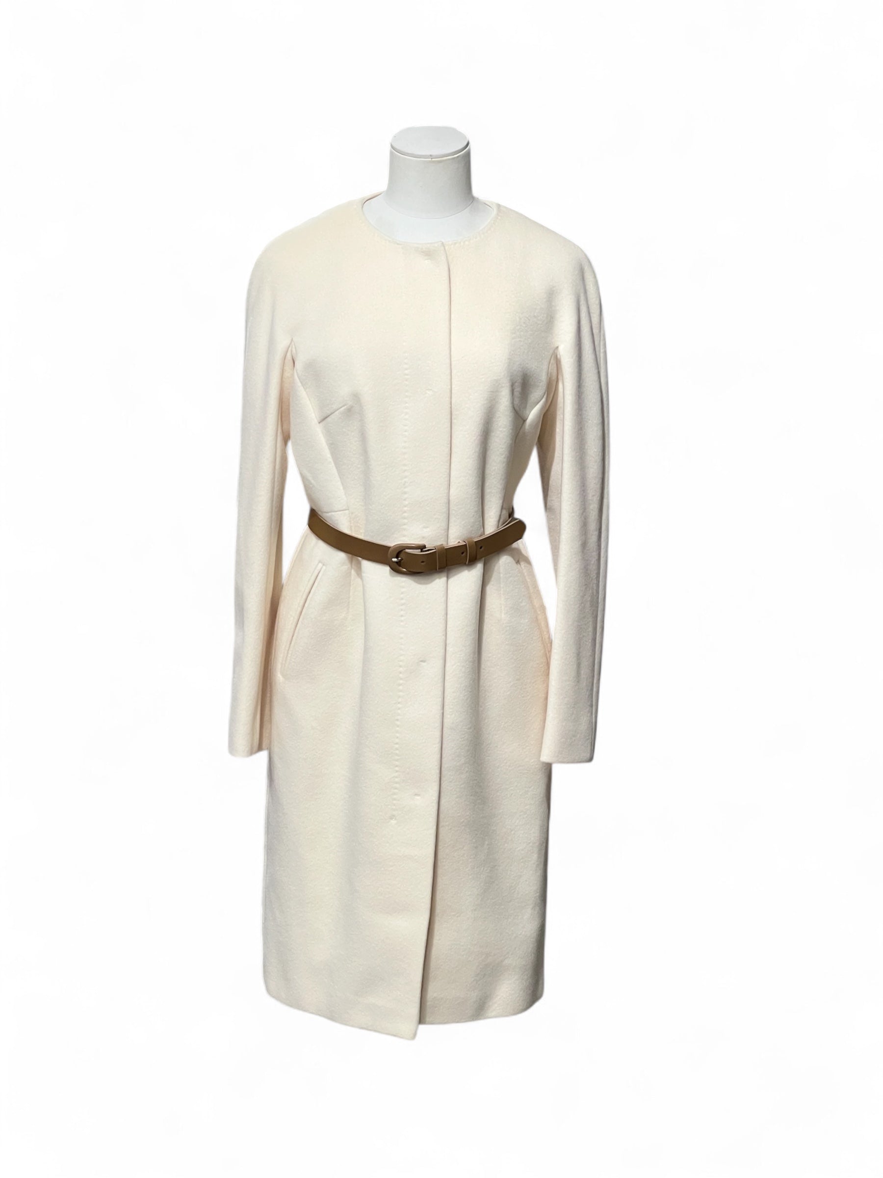 Max Mara - Manteau en laine beige T36