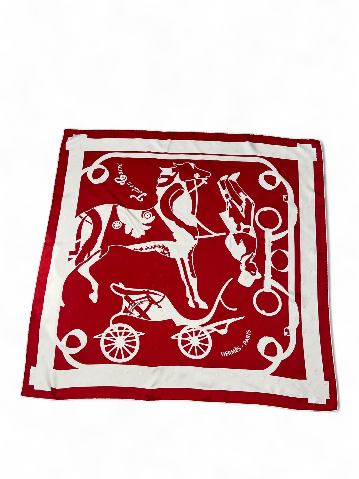 Hermès -  Carré Hermes rouge 90