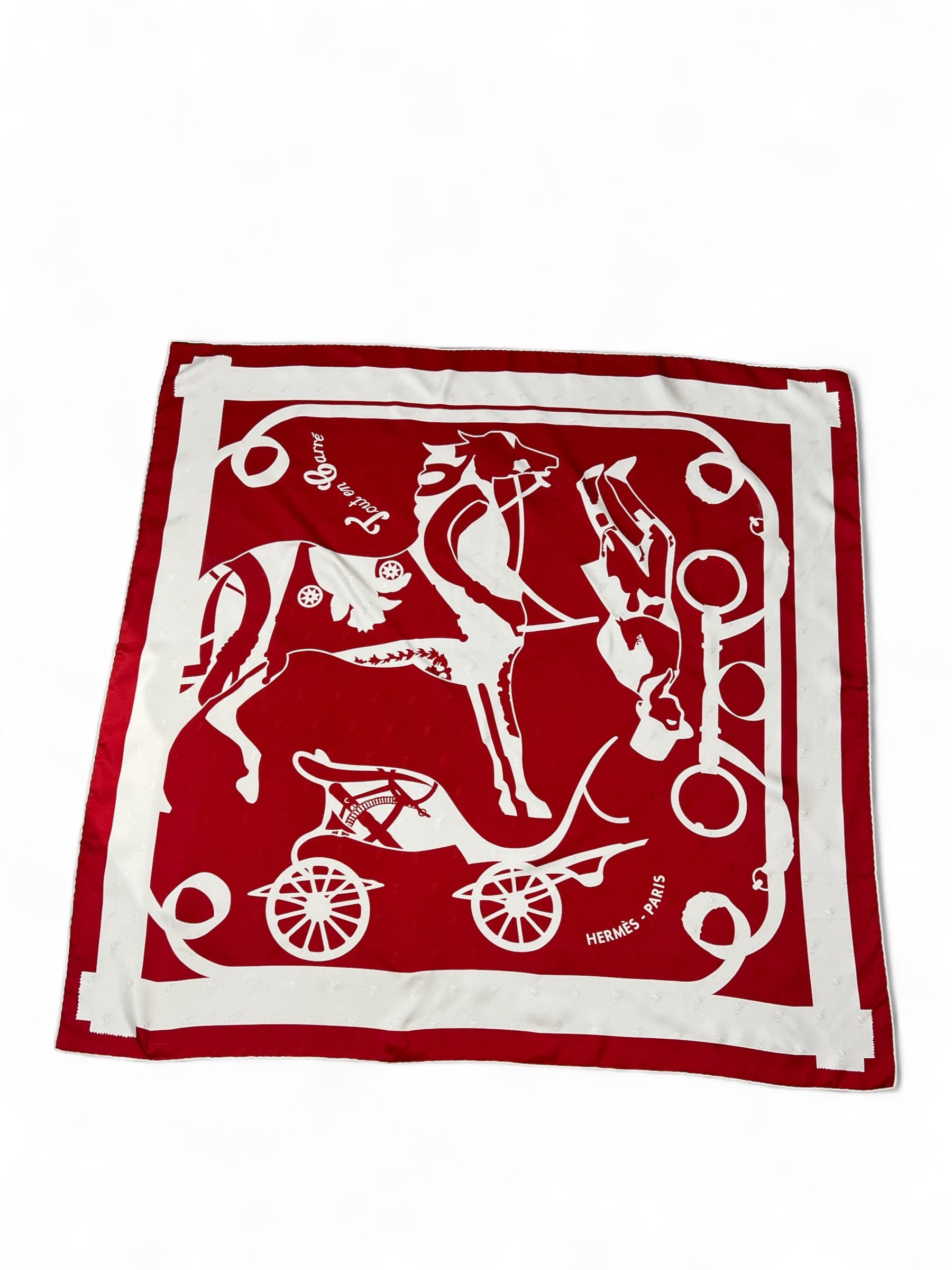 Hermès -  Carré Hermes rouge 90