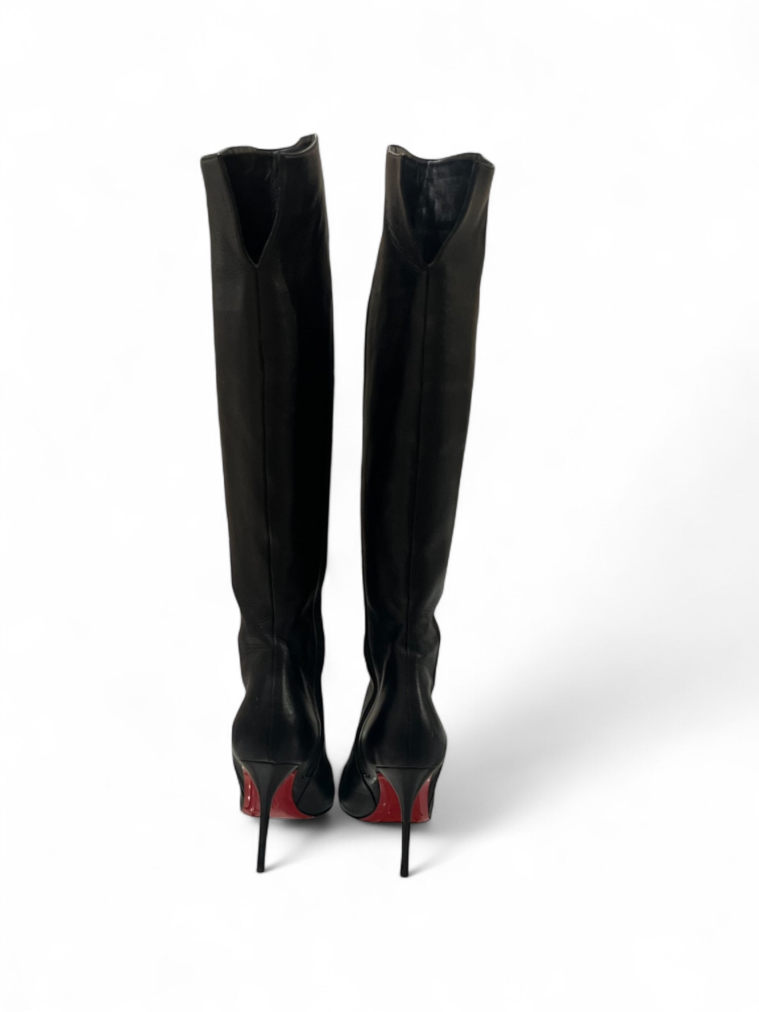 Christian Louboutin -  Bottes cuissardes en cuir T37