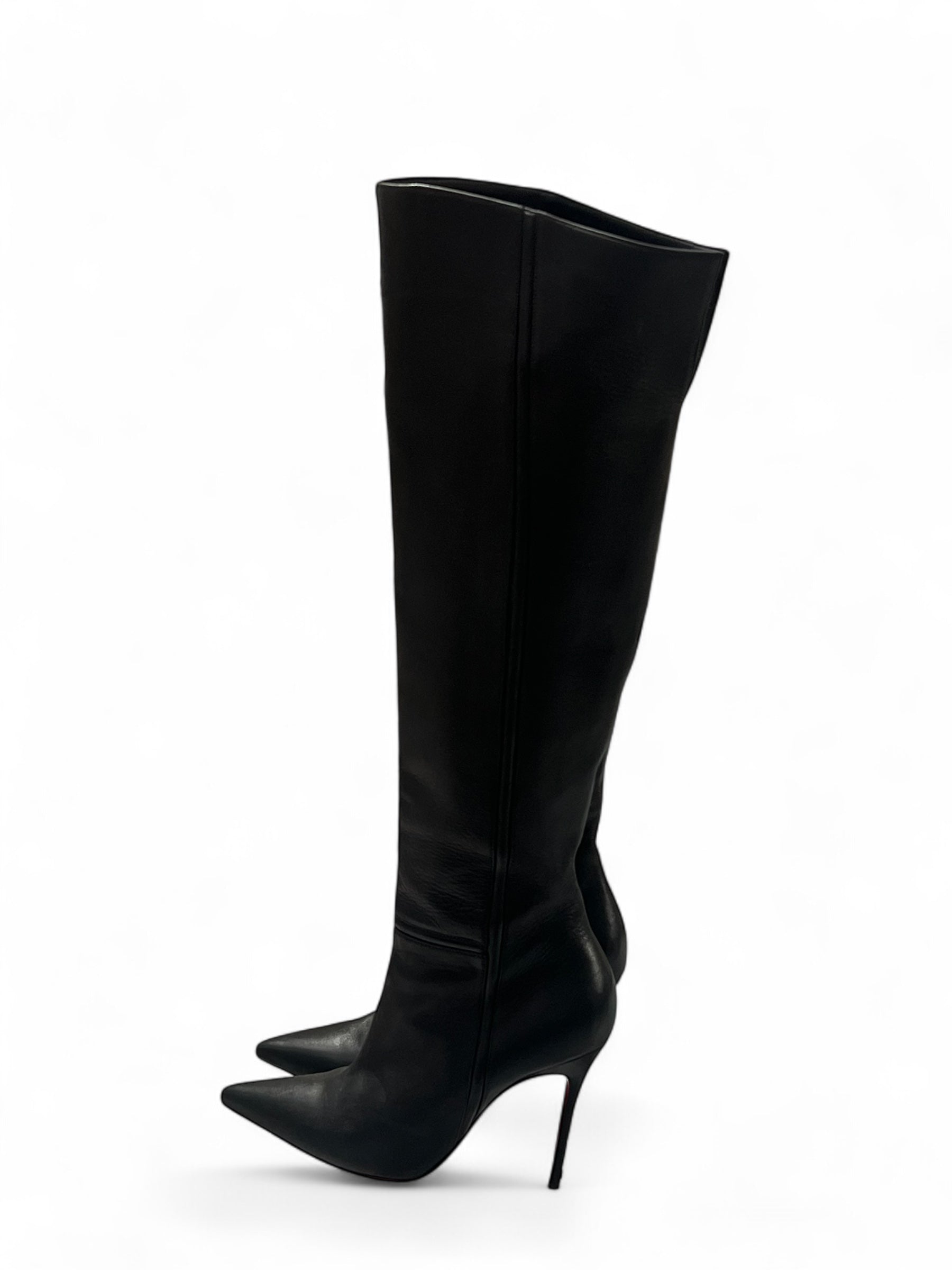 Christian Louboutin -  Bottes cuissardes en cuir T37