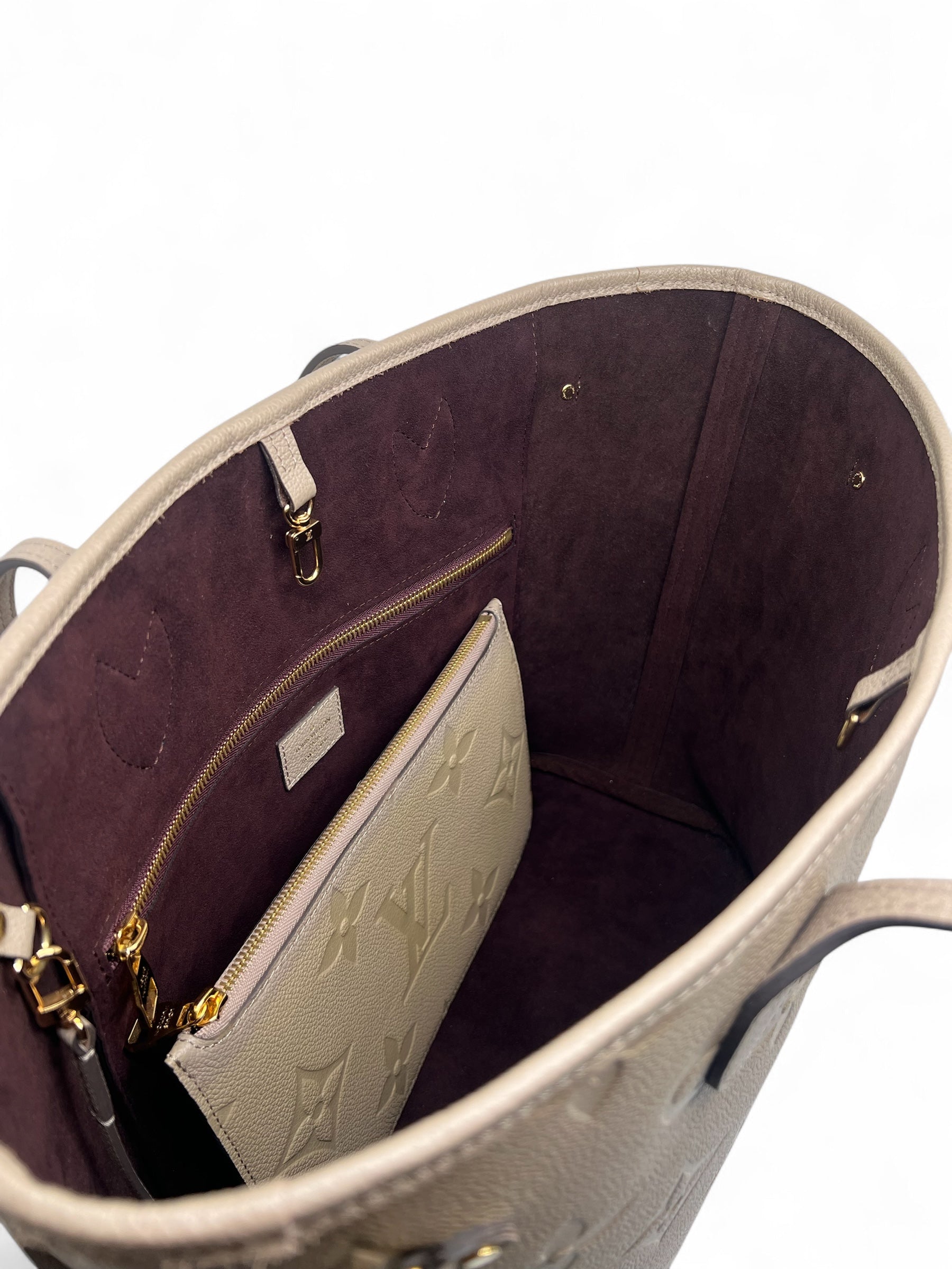 Louis Vuitton - Sac à main Neverfull cuir Monogram Empreinte T