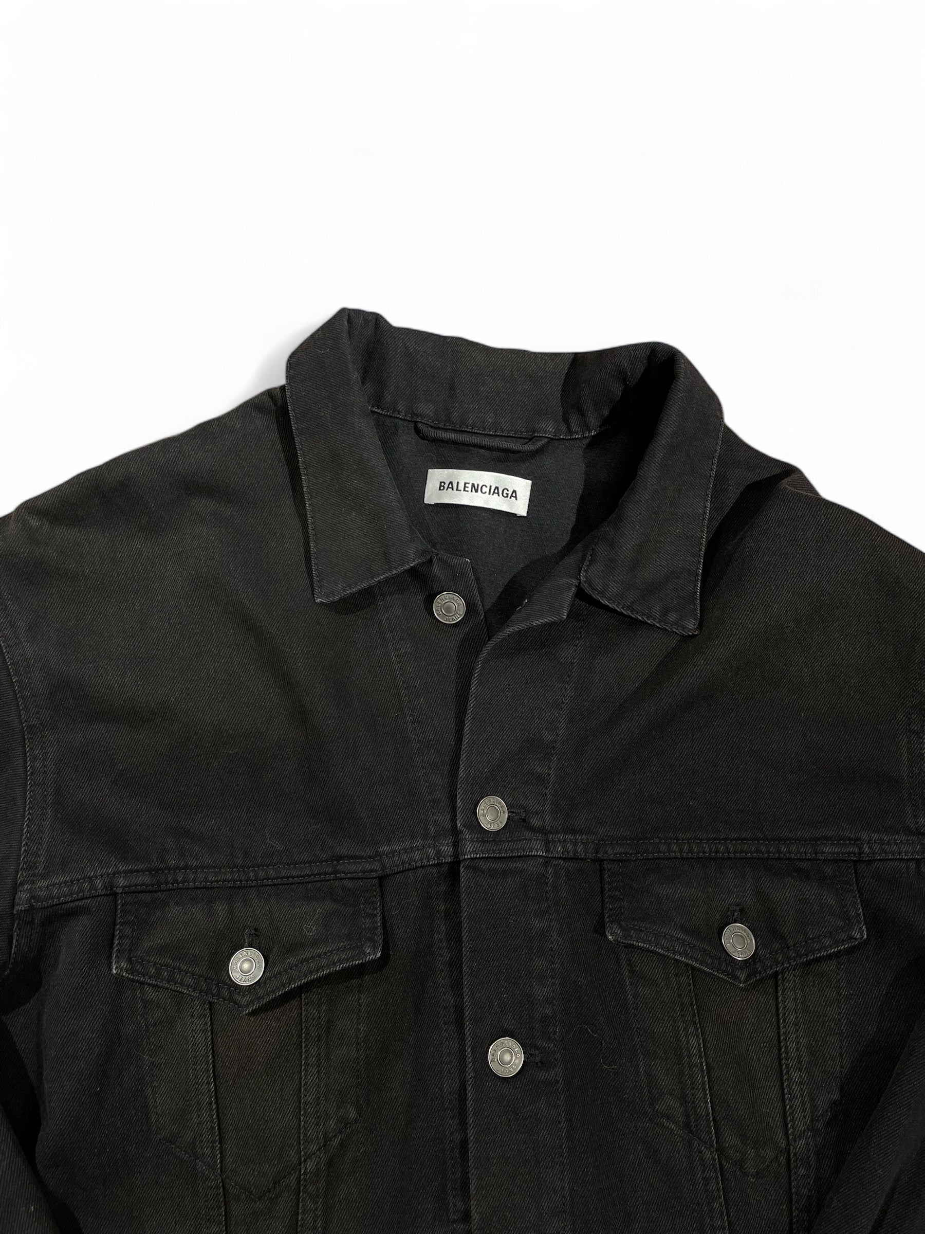 Balenciaga - Giacca oversize in denim nero T34 oversize