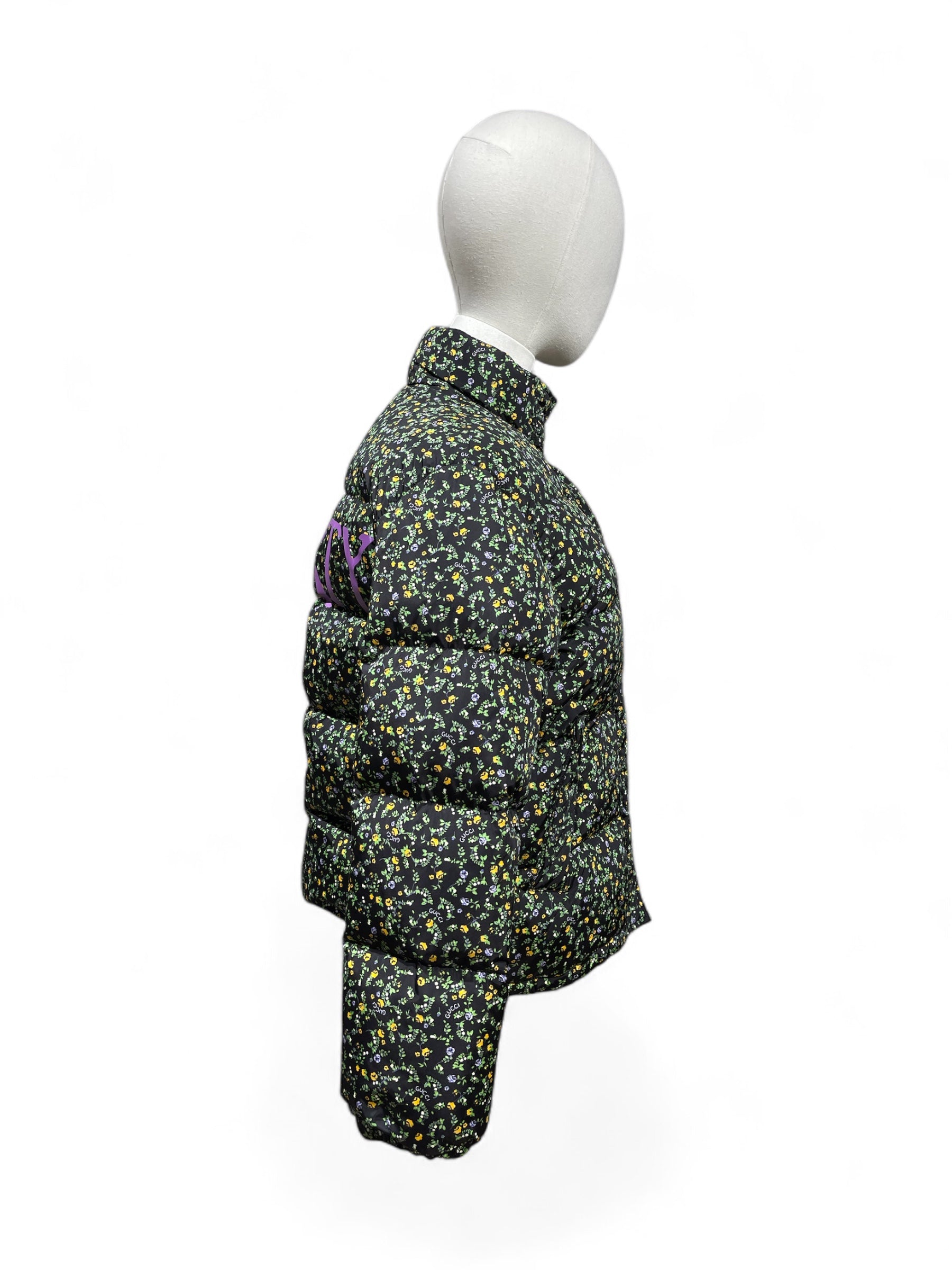 Gucci – Daunenjacke mit Blumen, Größe 36