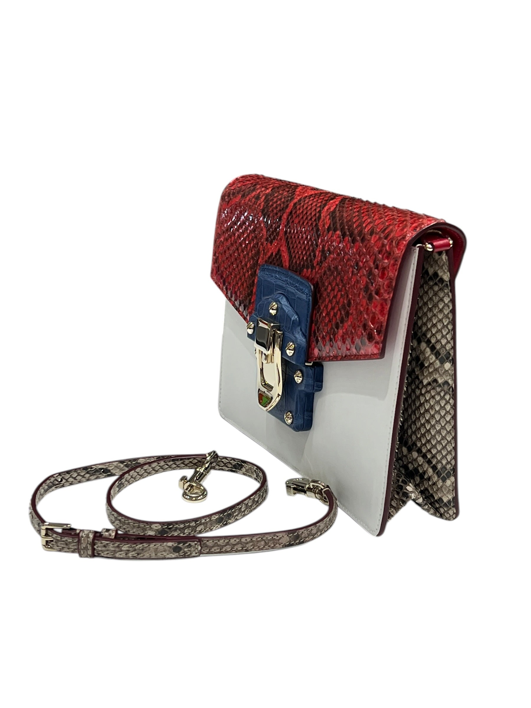 Dolce Gabbana - sac lucia bleu blanc rouge