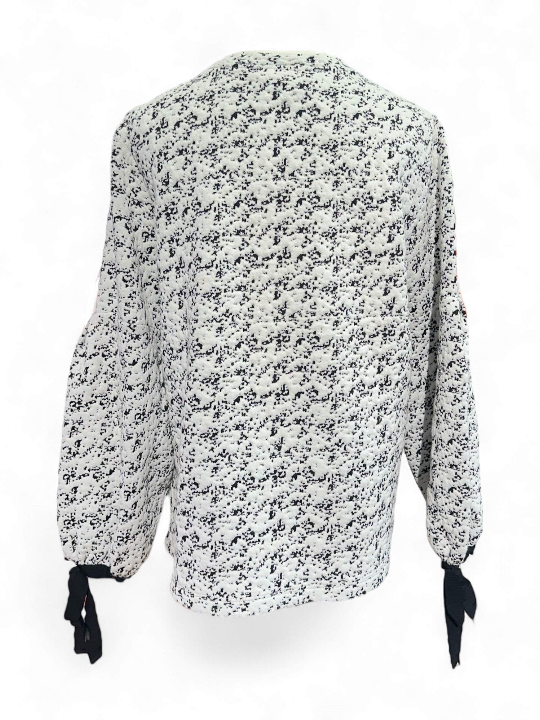 Karl Lagerfeld - Pull noir et blanc à ruban T36