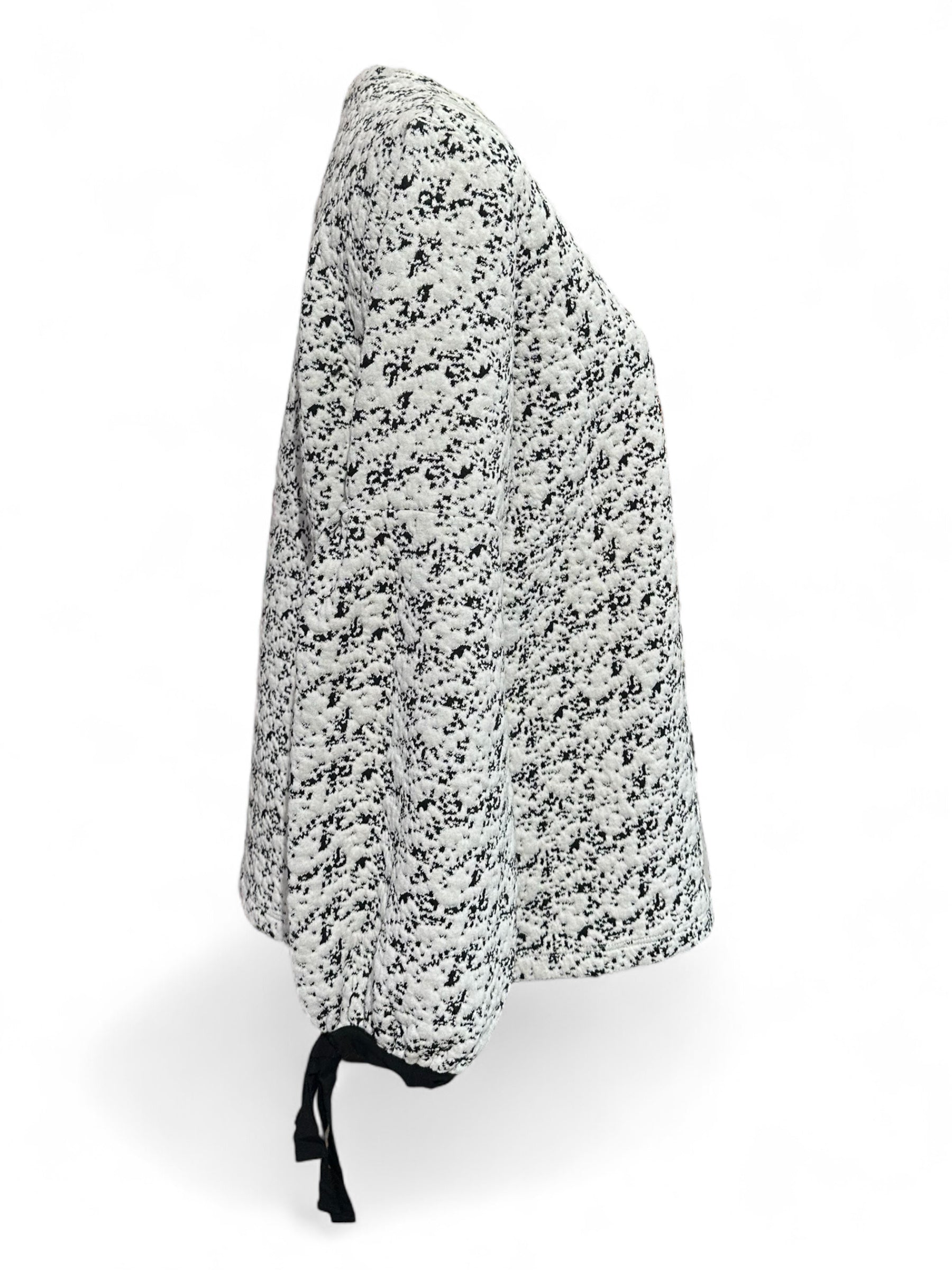 Karl Lagerfeld - Pull noir et blanc à ruban T36