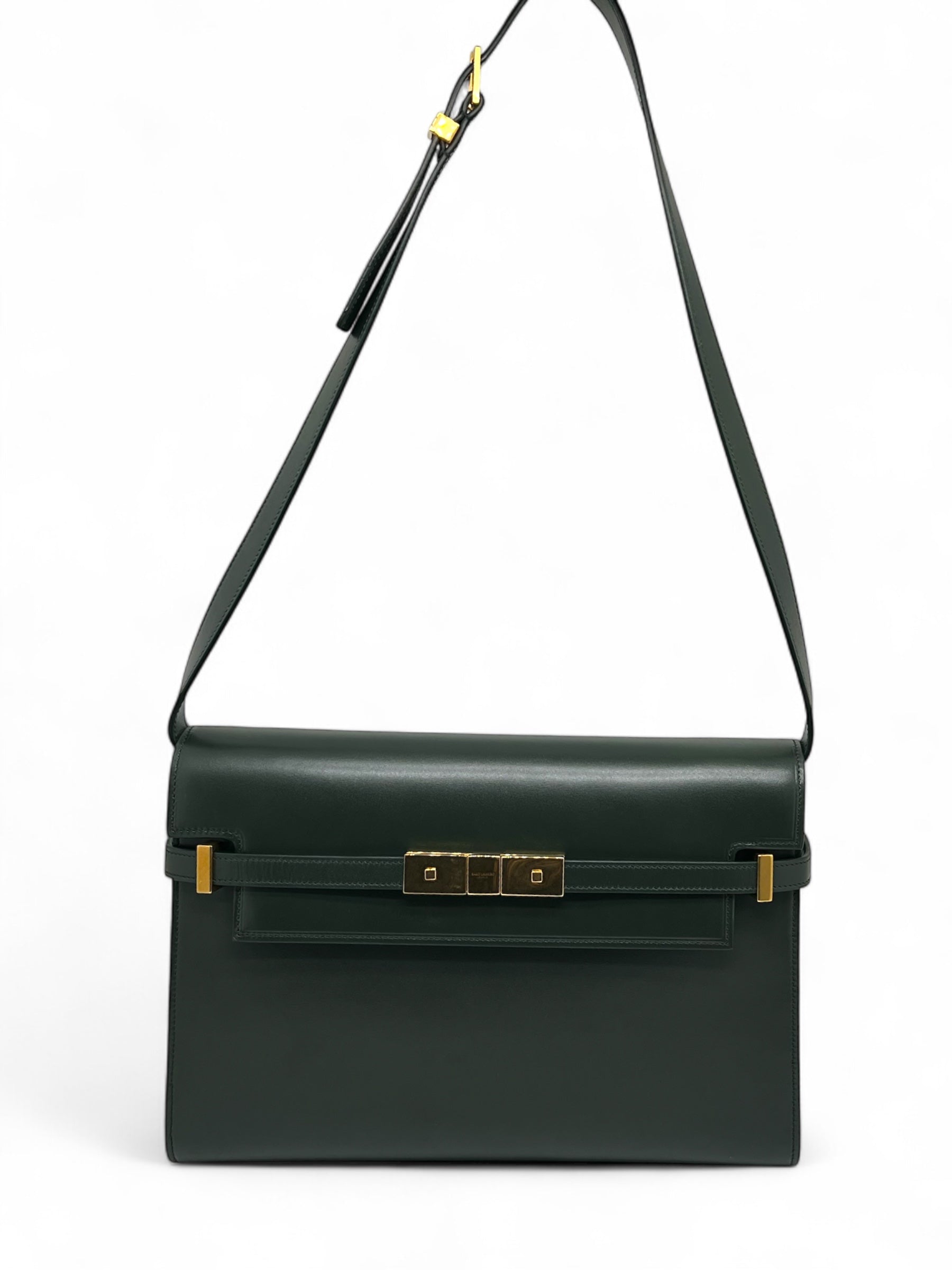 Saint Laurent - Sac à main en cuir Manhattan