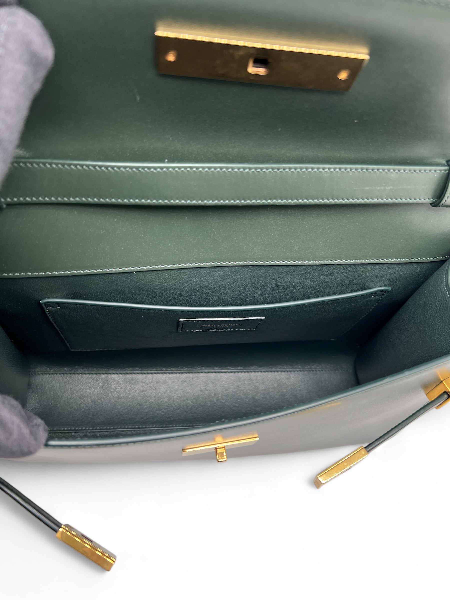Saint Laurent - Sac à main en cuir Manhattan