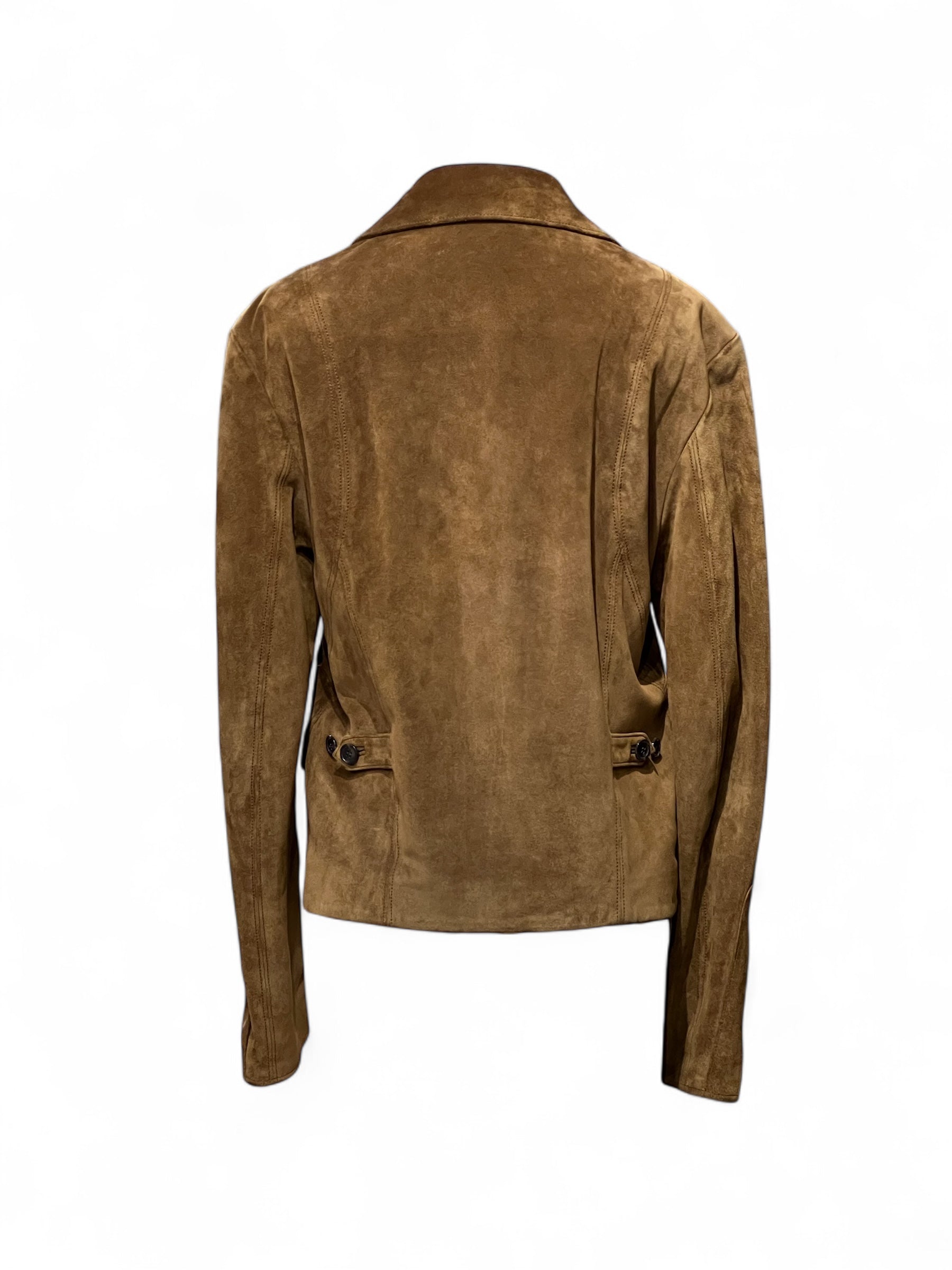 Saint Laurent - Blouson en daim marron T.46