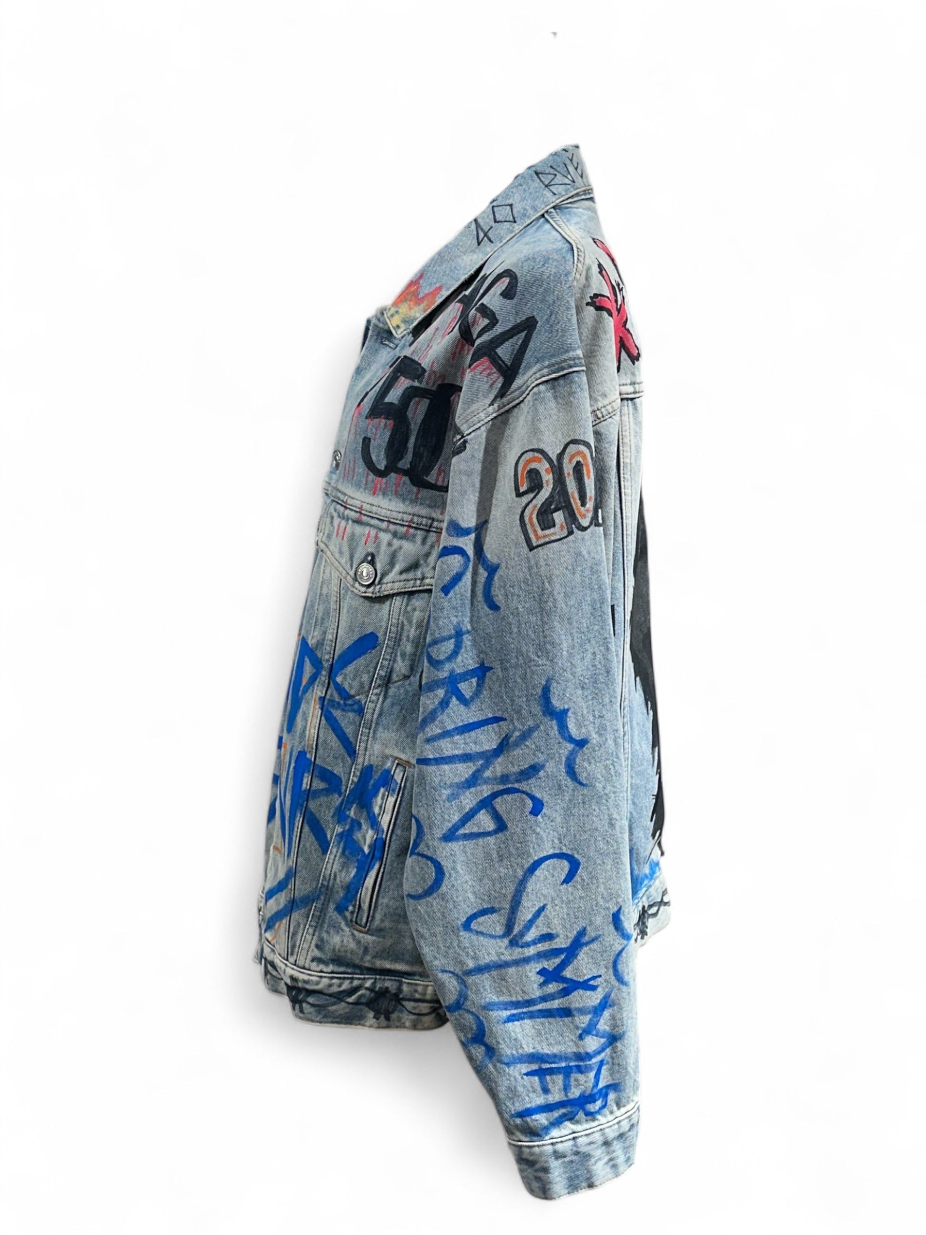 Balenciaga - Veste en jean à motifs T34