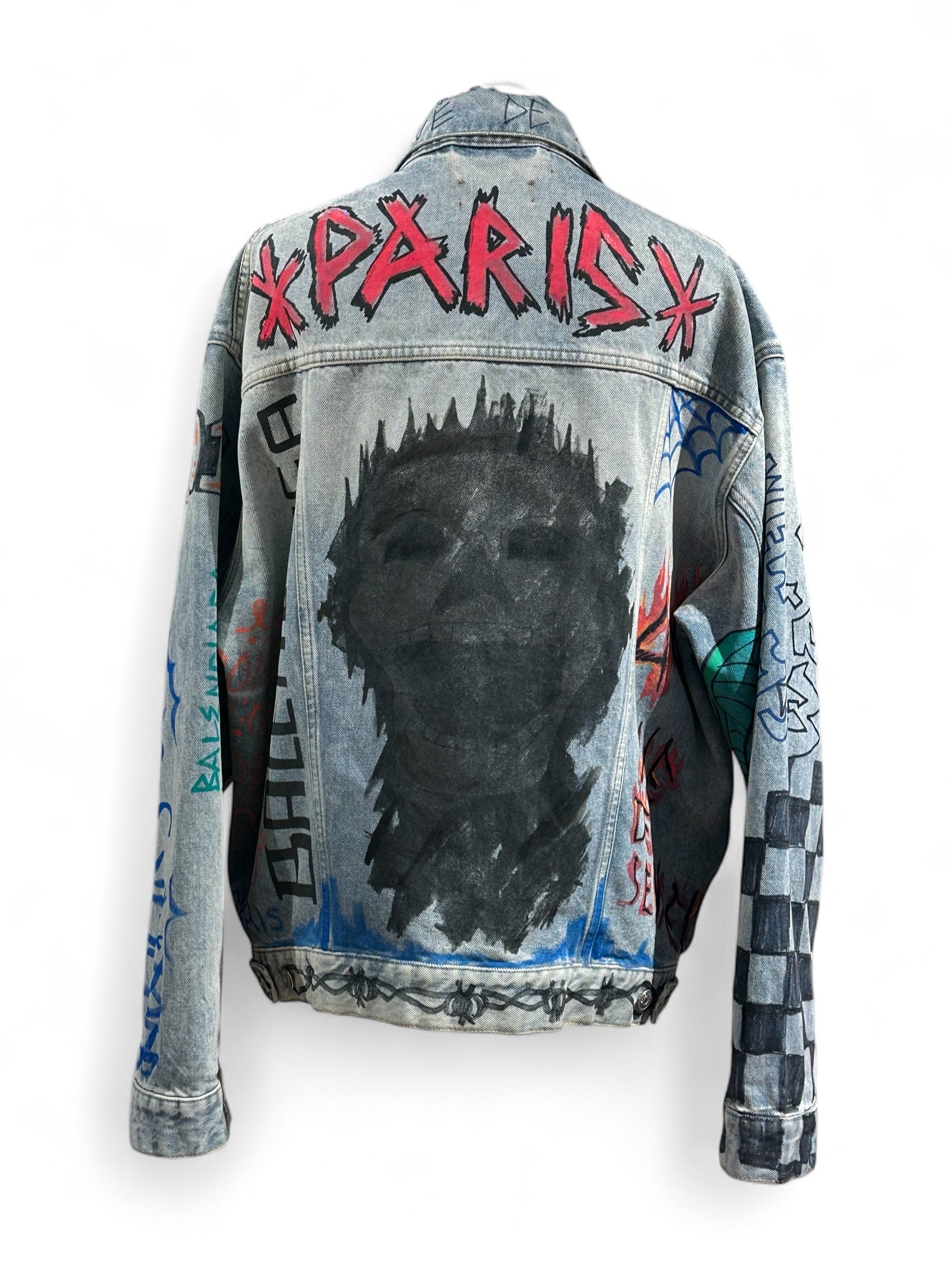 Balenciaga - Veste en jean à motifs T34