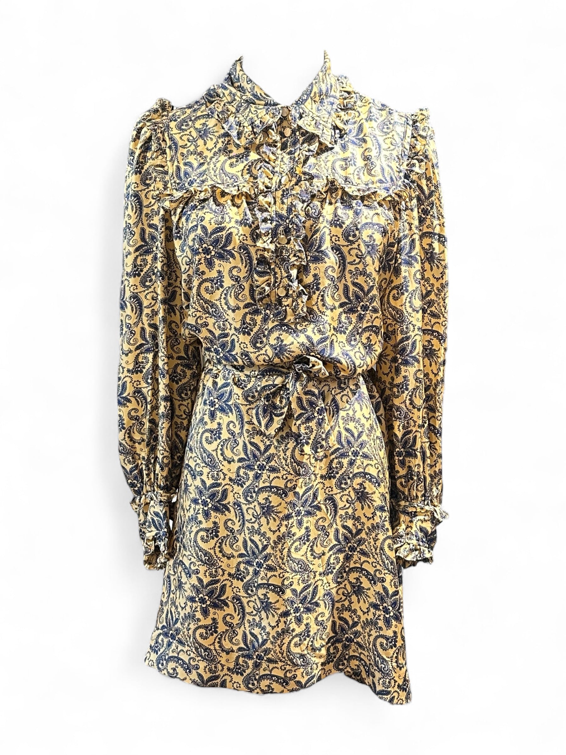 Sandro - Robe à motifs bleu T36