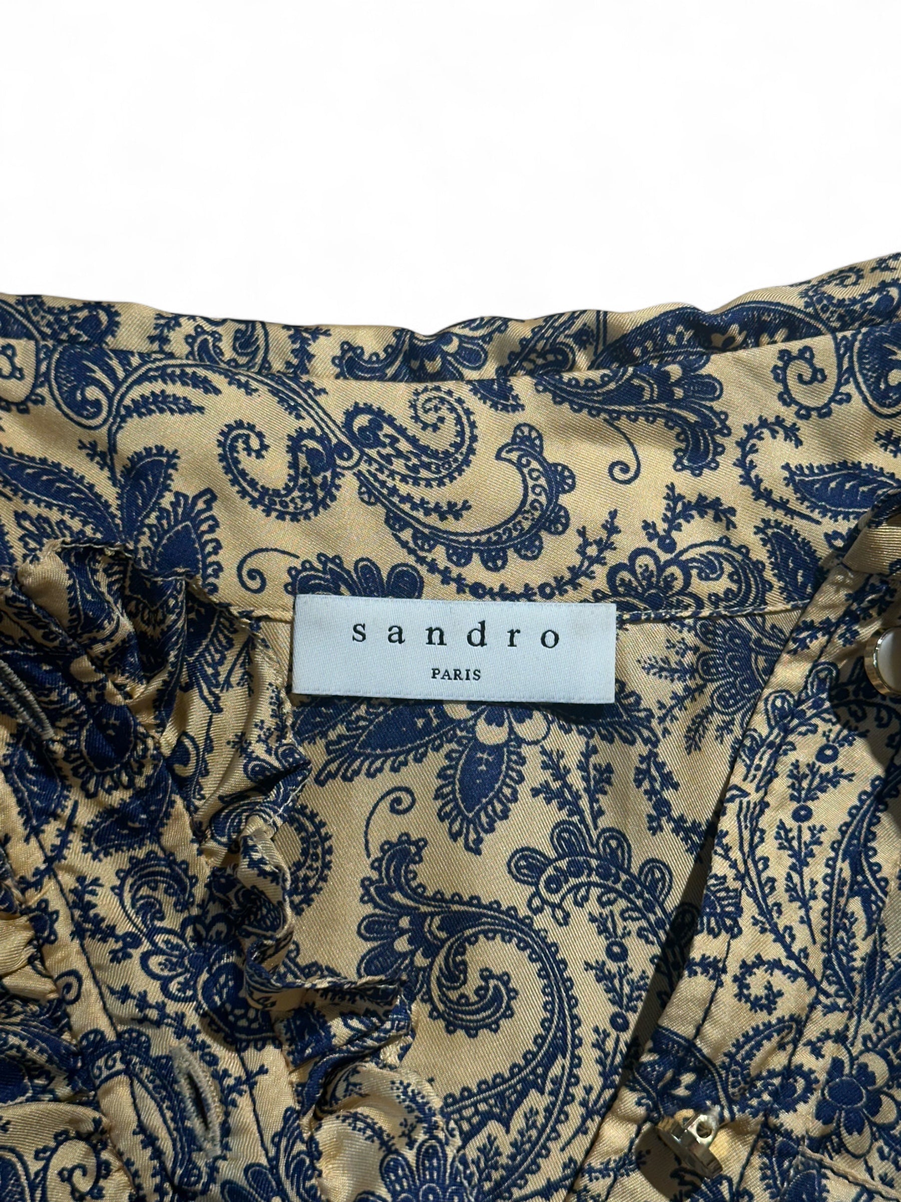 Sandro - Robe à motifs bleu T36