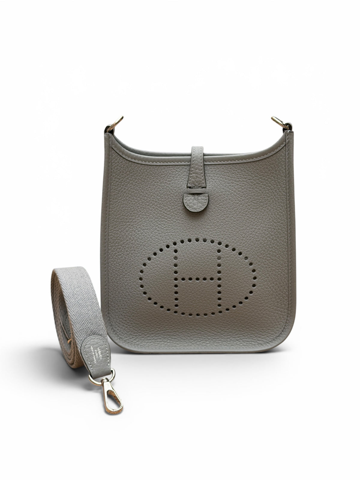 Hermès - Sac Mini Evelyne 16 Gris Perle