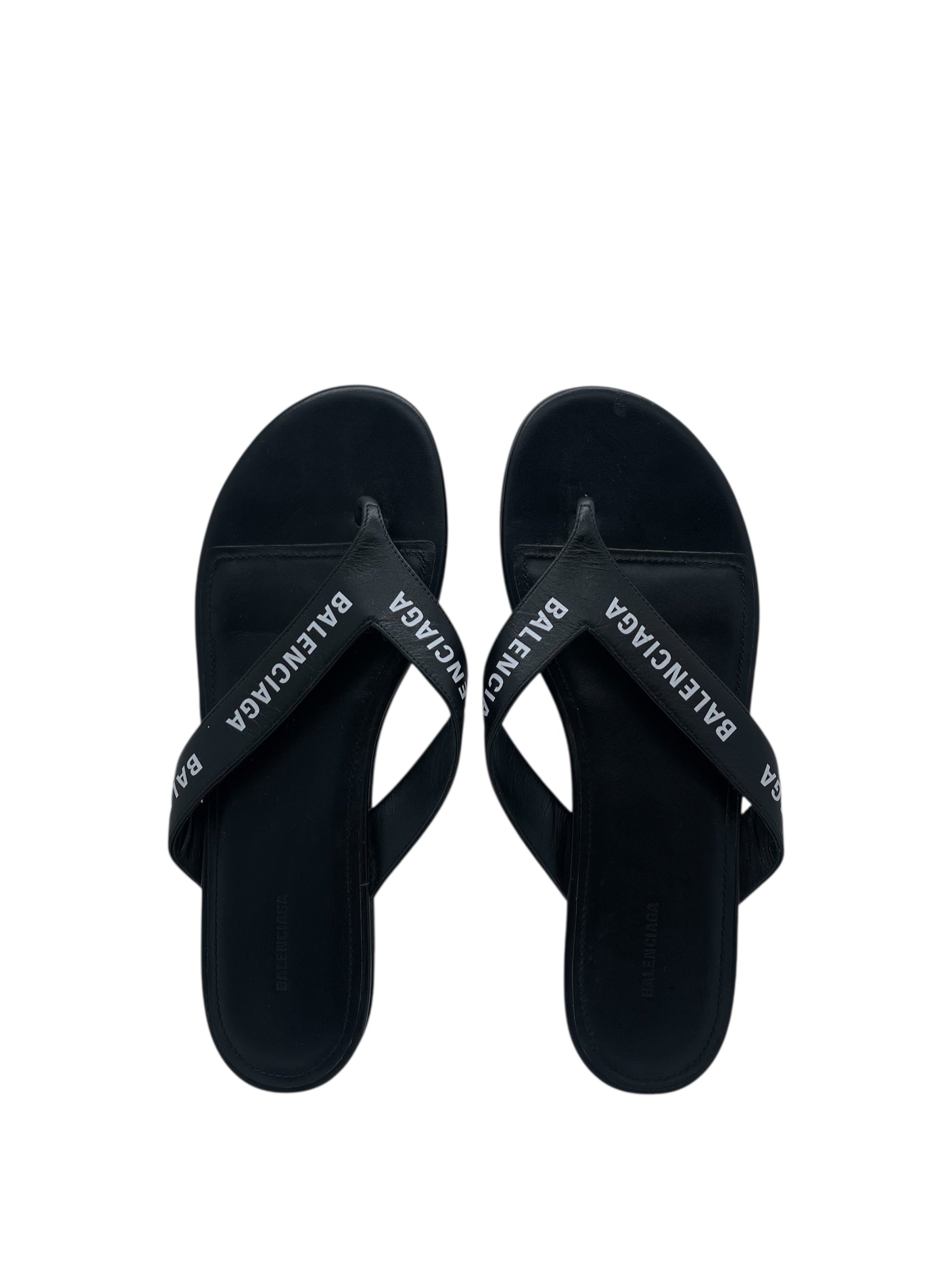 Balenciaga - Tongs en cuir T35