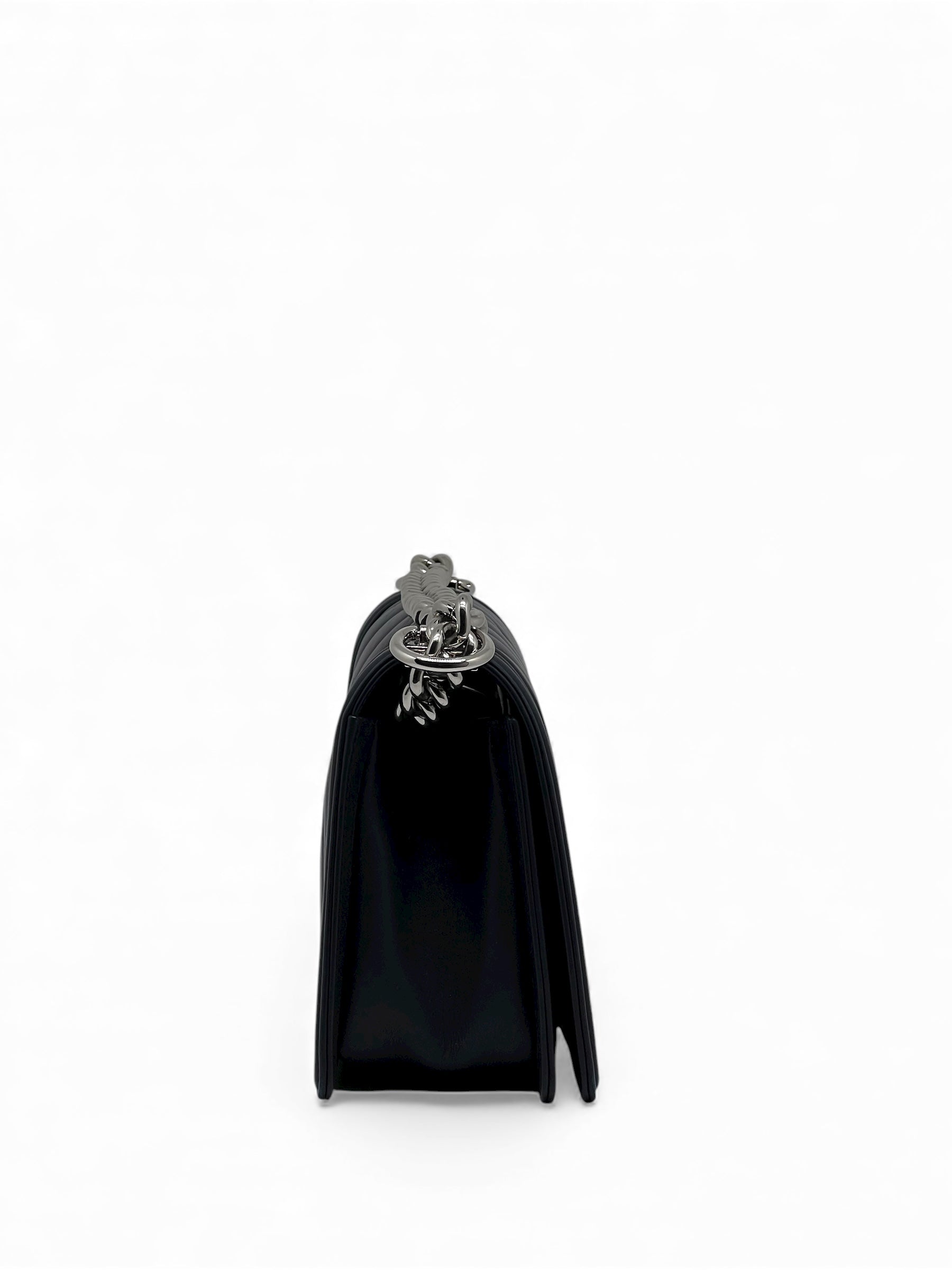 Chanel - Tasche Boy Chevron Marineblau