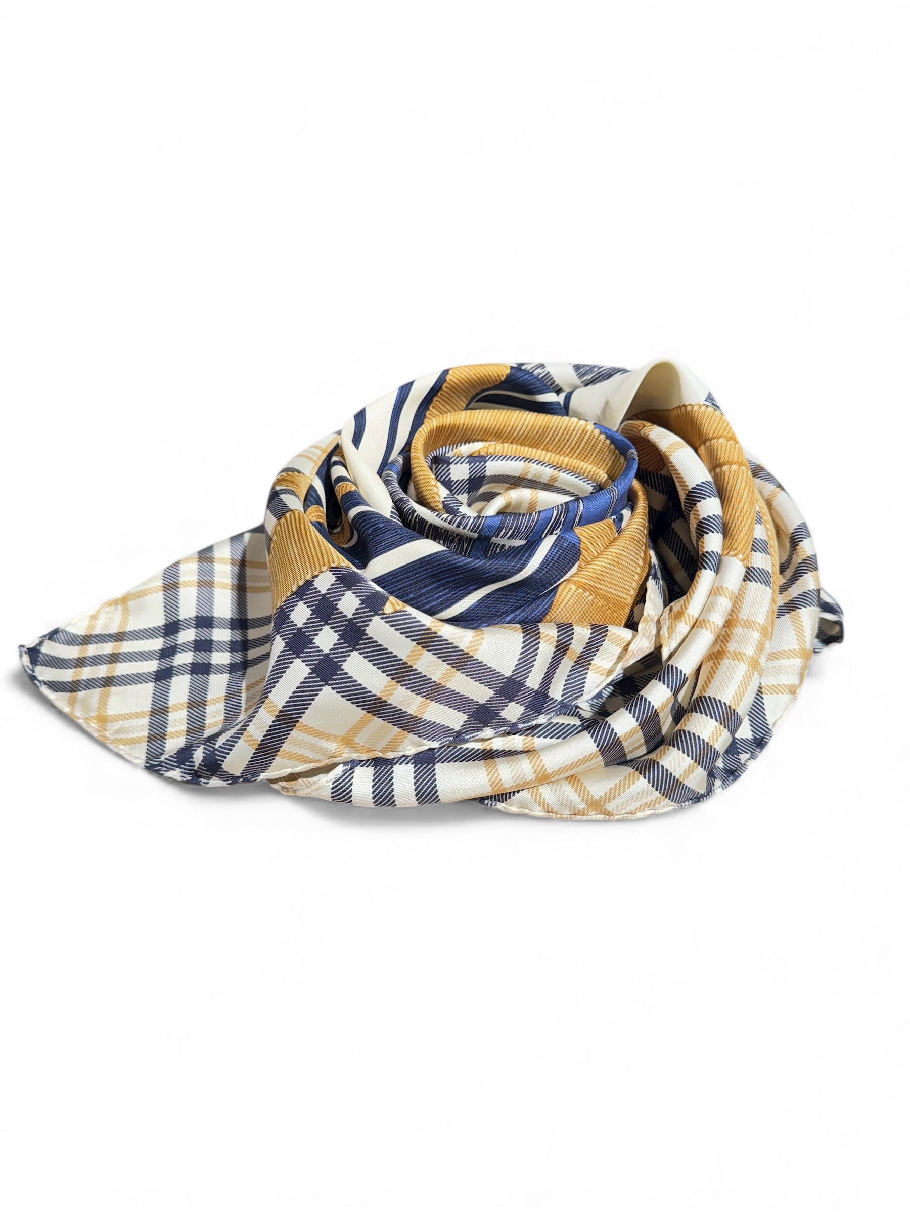 Christian Dior - Carré 90 bleu et doré