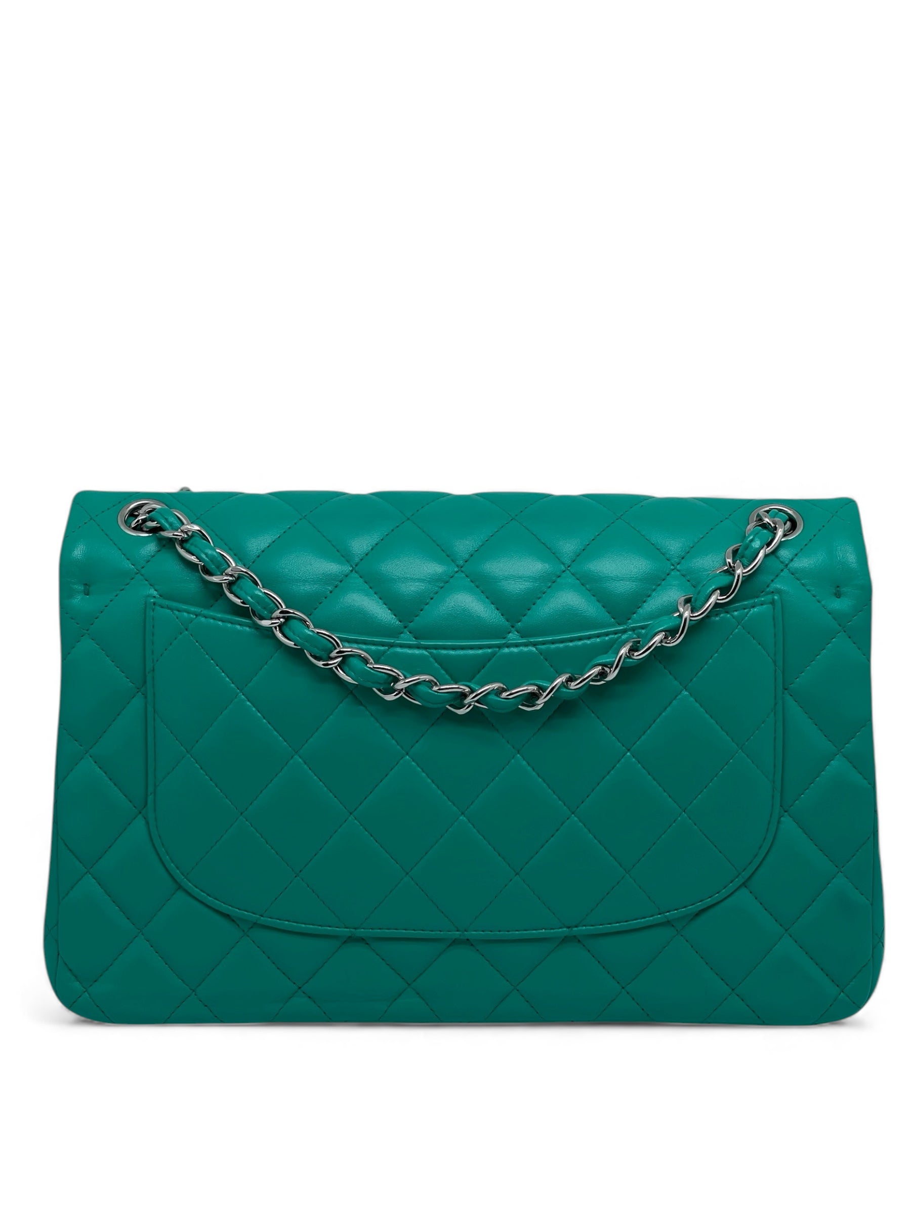 Chanel - Jumbo-Tasche smaragdgrün