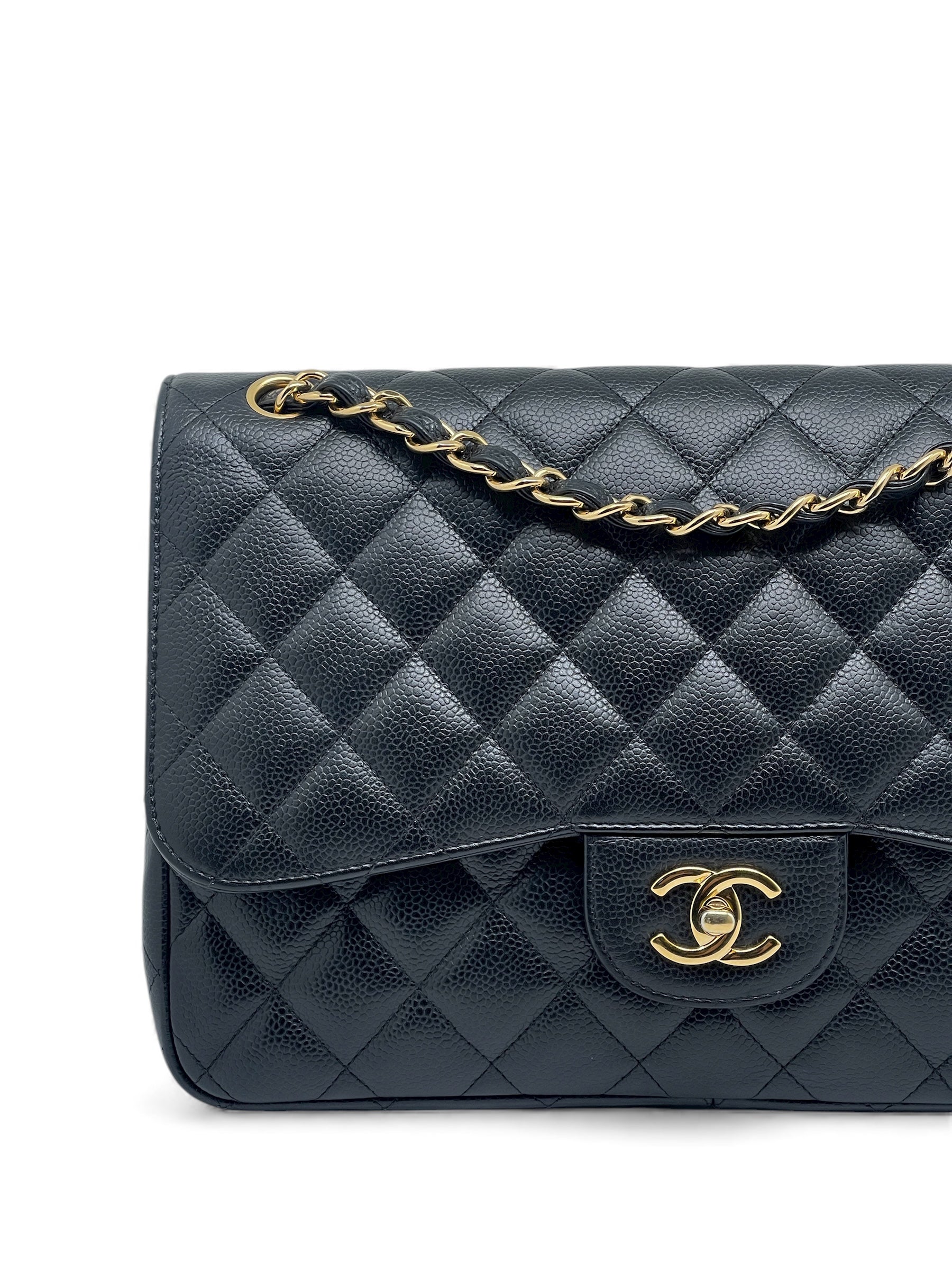 Chanel - Sac Jumbo cuir caviar