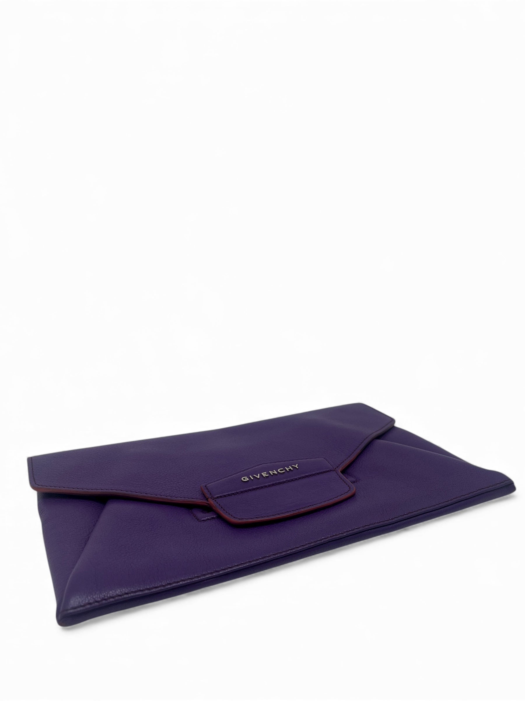 Givenchy - Purple envelope-style clutch