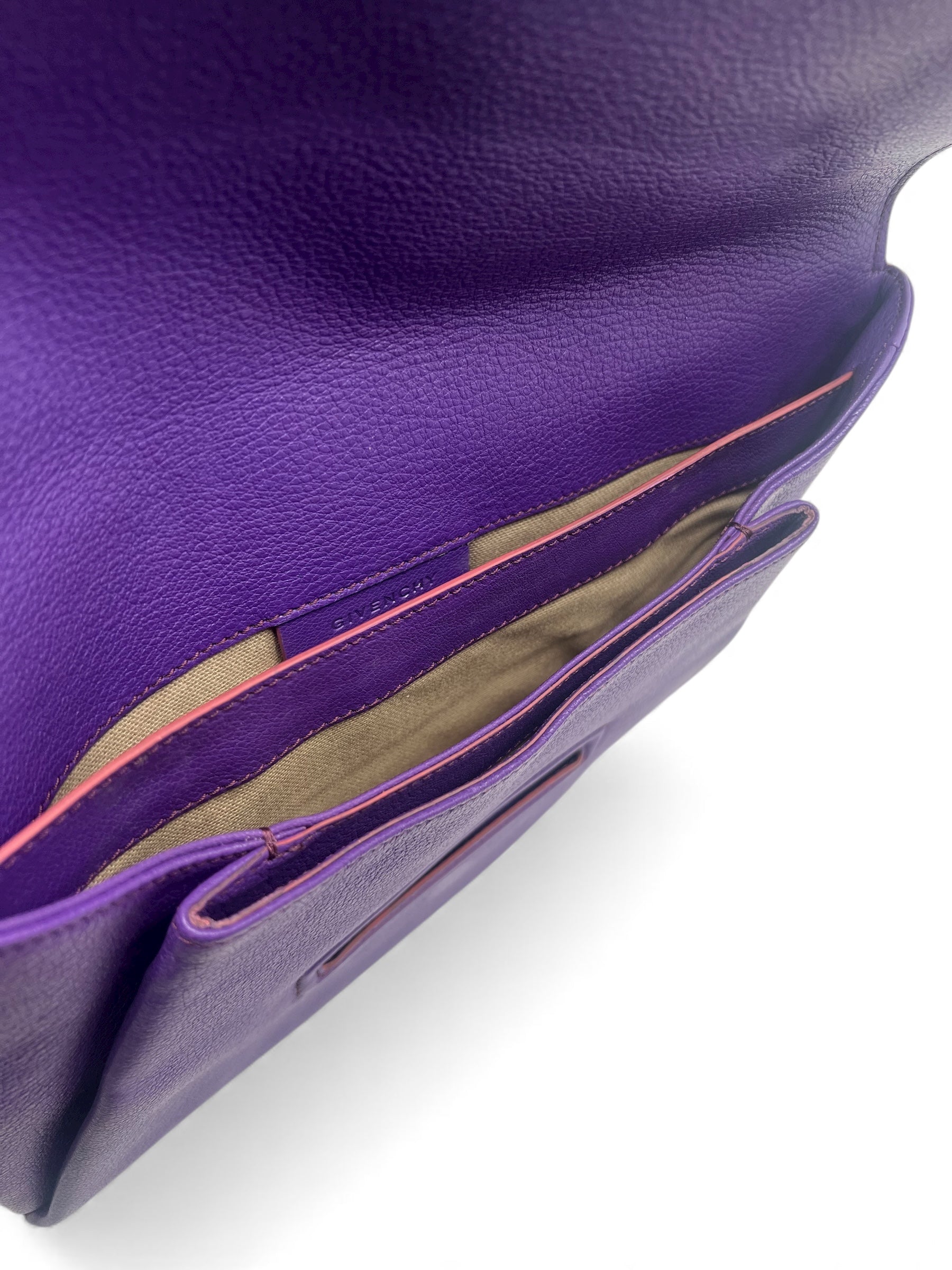 Givenchy - Purple envelope-style clutch