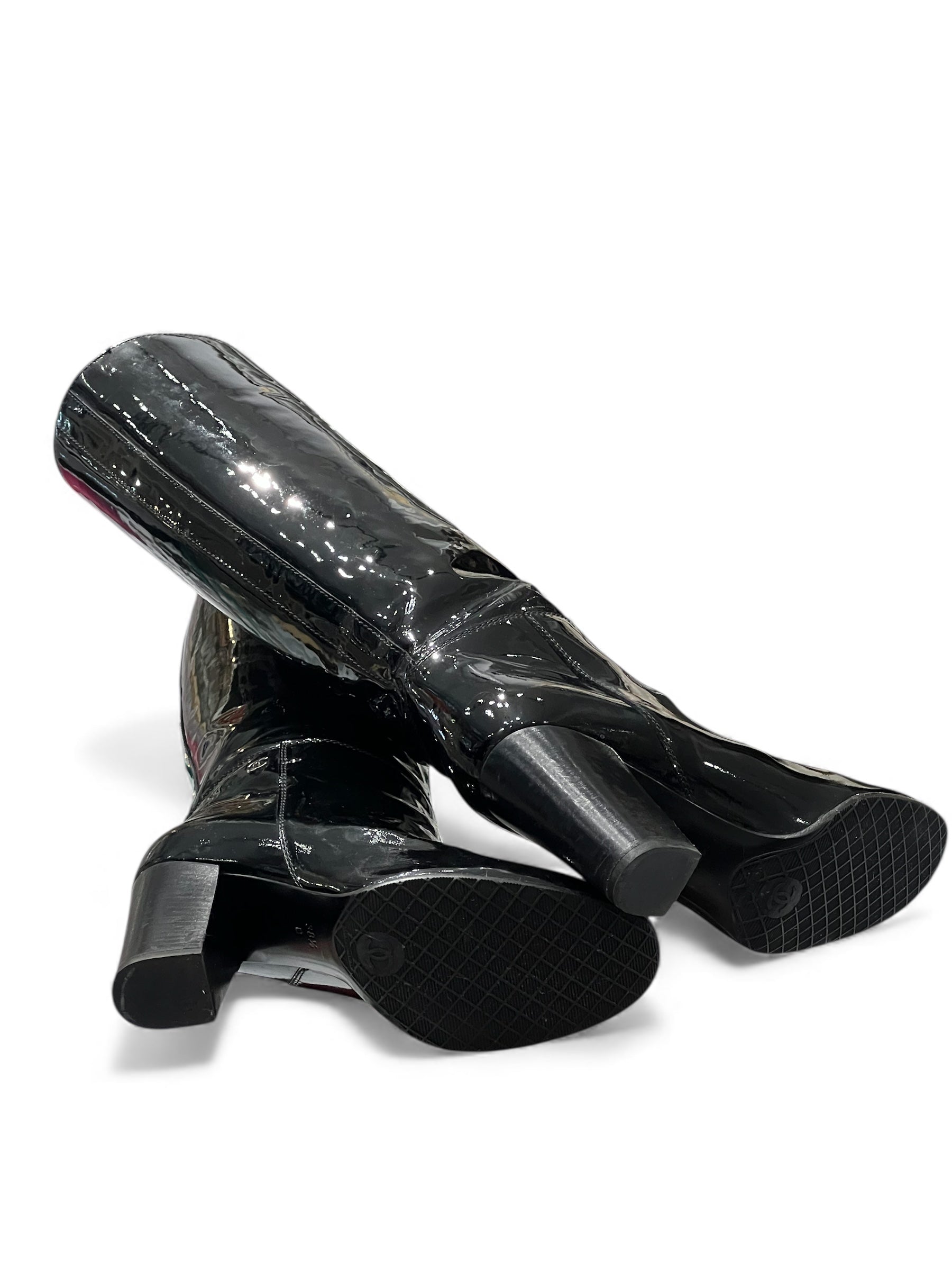 Chanel - Bottes vernis T38,5