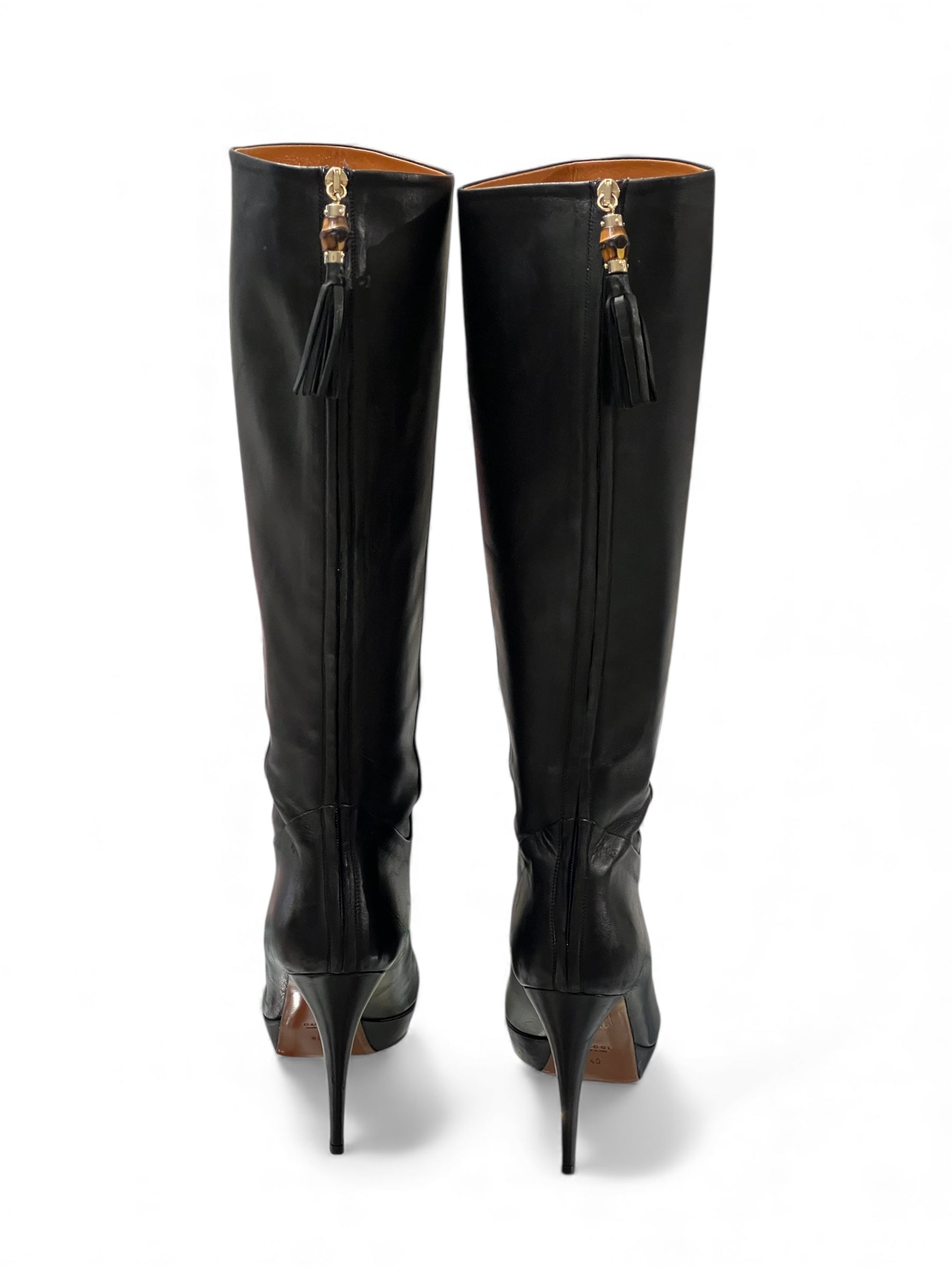 Gucci - Bottes en cuir avec zip T40