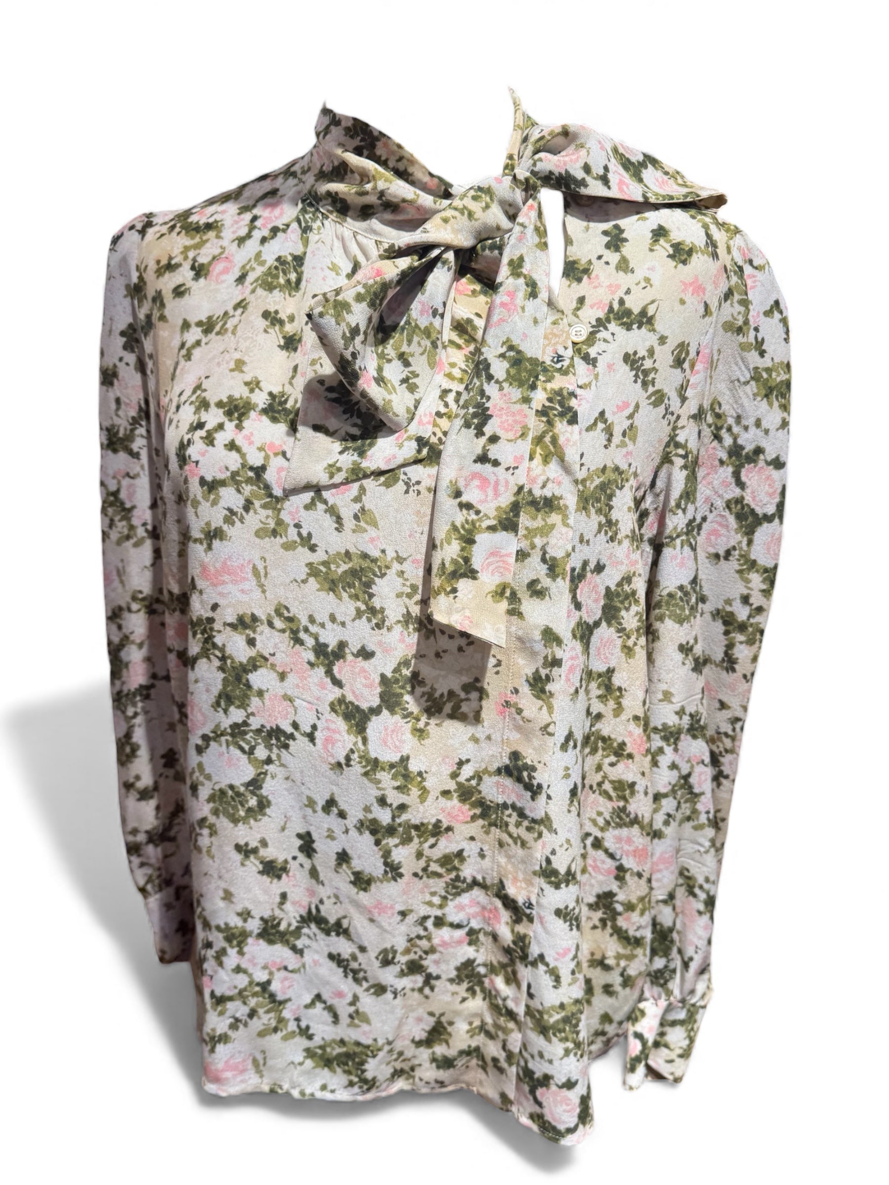 Max Mara - Blusenhemd mit Blumenmuster T38