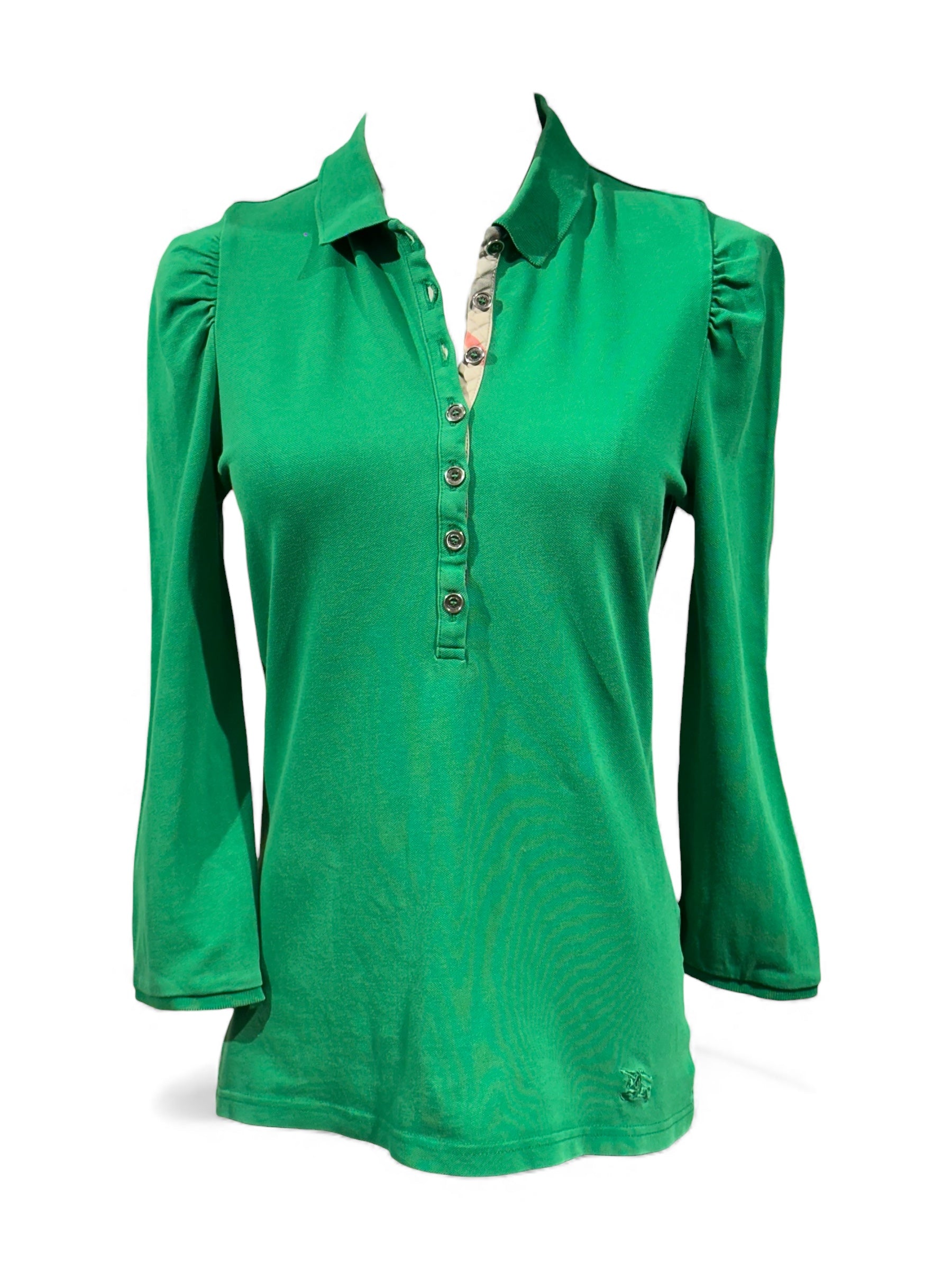 Burberry - Polo vert manches longues TM